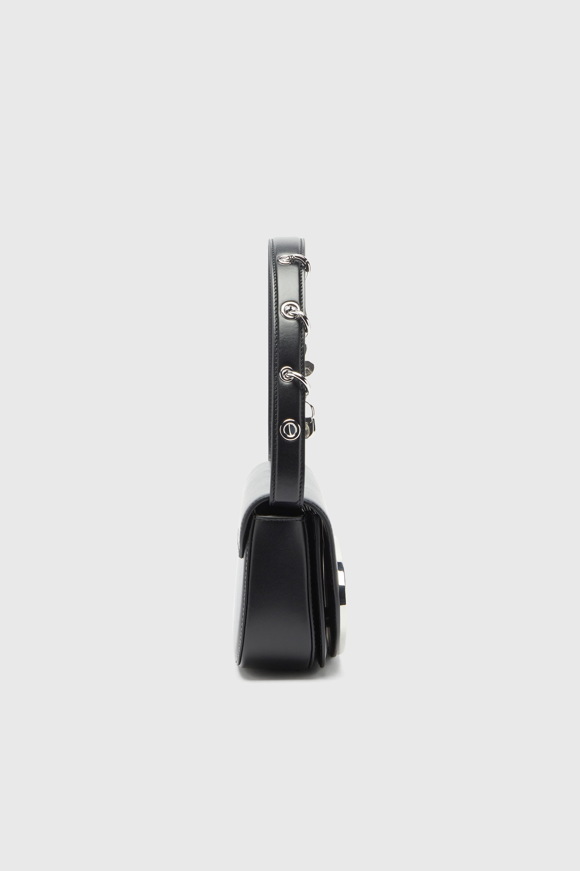 Diesel - 1DR, 1DR -Iconica borsa a spalla in pelle con charms sul manico Donna in Nero - 4