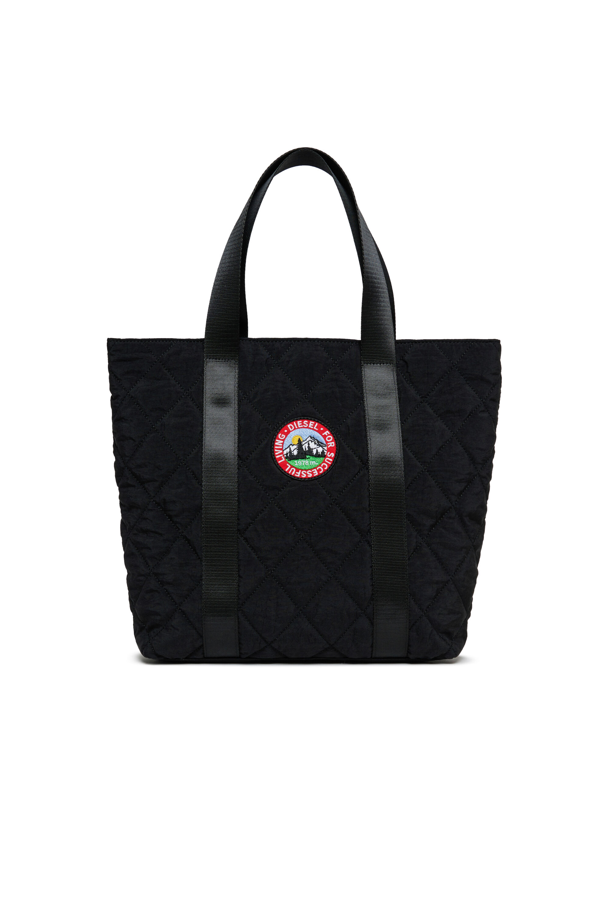Diesel - WMONTY, WMONTY - Tote bag in nylon trapuntato Donna in Nero - 1