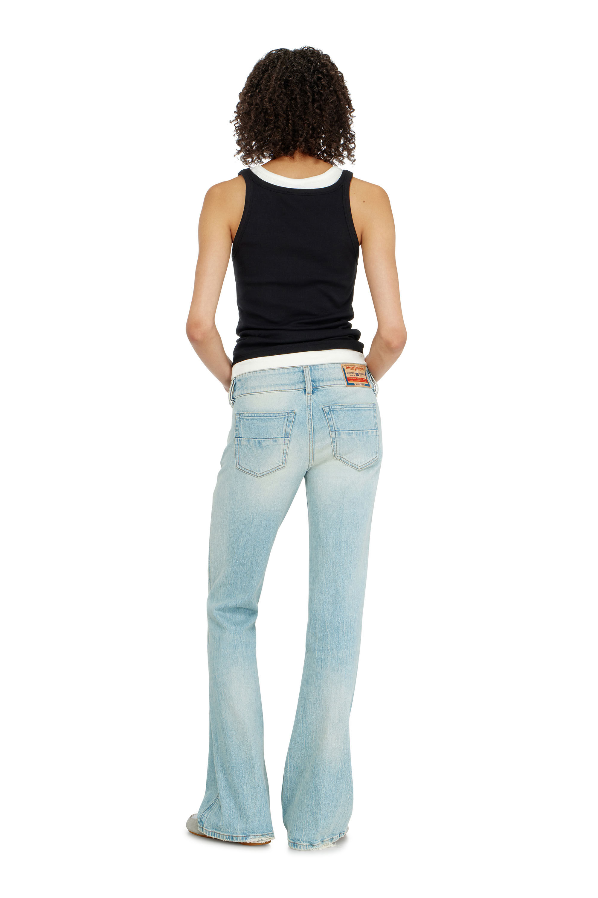 Diesel - Bootcut Jeans D-Hush 0KBBX Donna, Blu Chiaro - Image 3