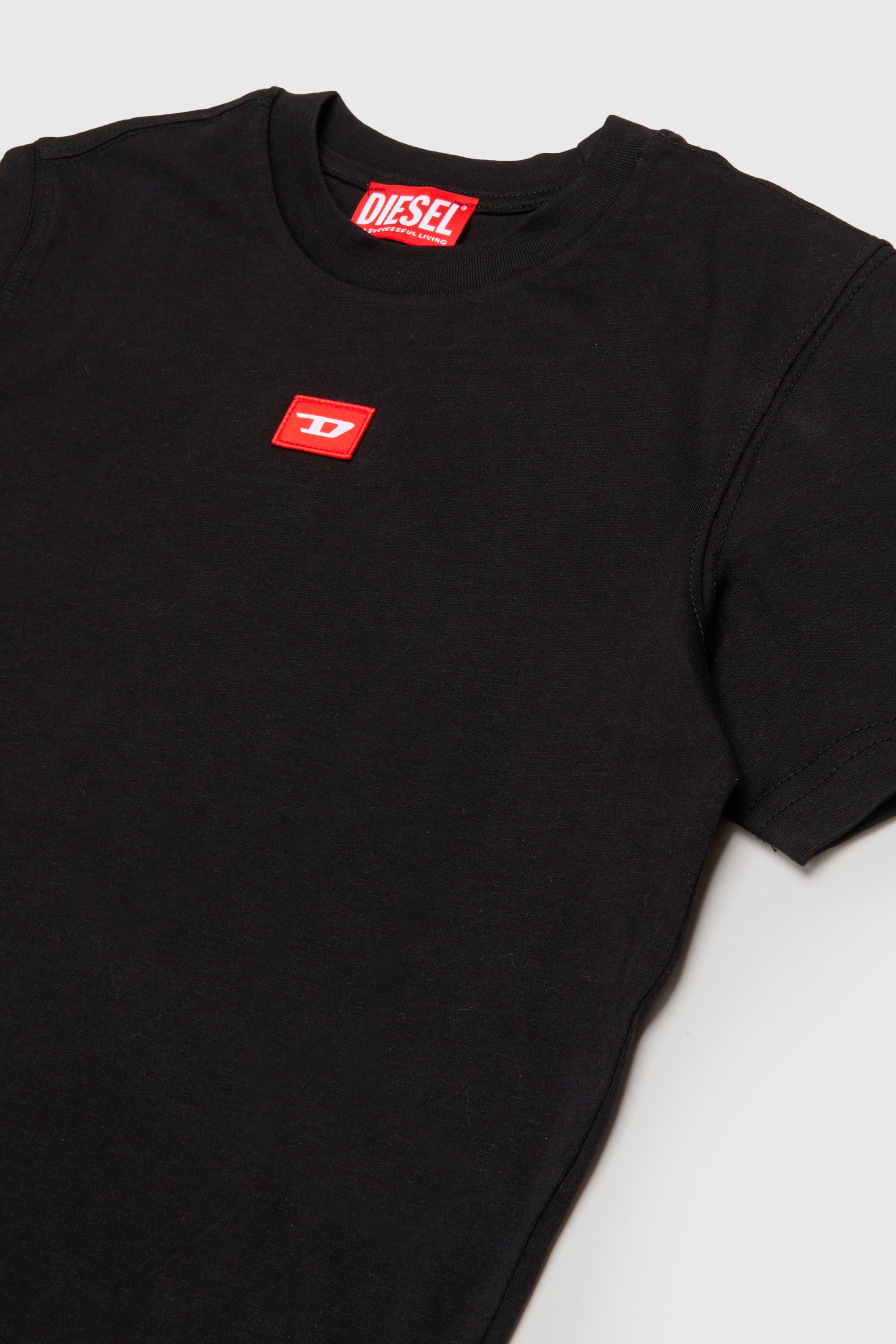Diesel - TXDIEGO, Man's Cotton T-shirt with patch in Black - 3