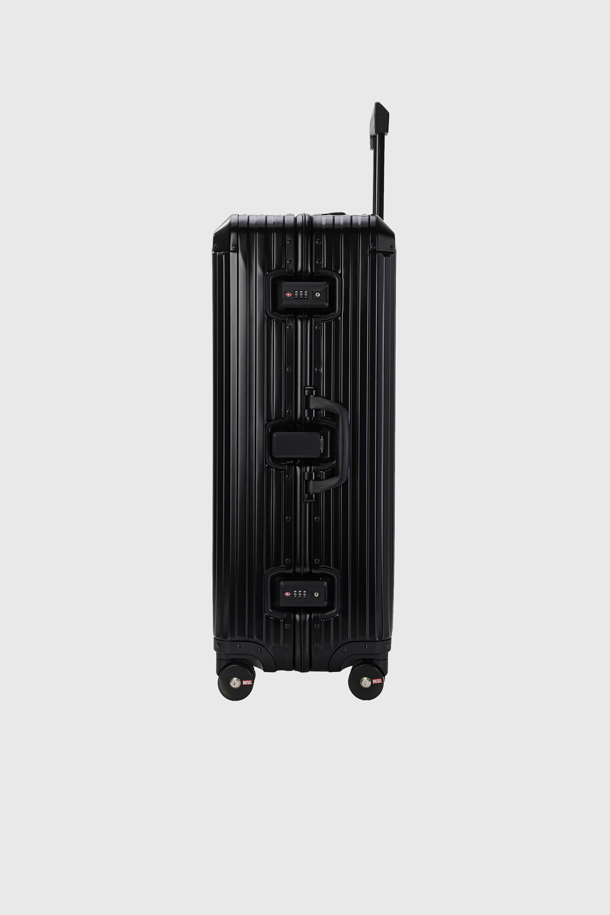 Diesel - DIESEL ALUMINUM TROLLEY- DSL002, Valigia in alluminio taglia L Unisex in Nero - 4