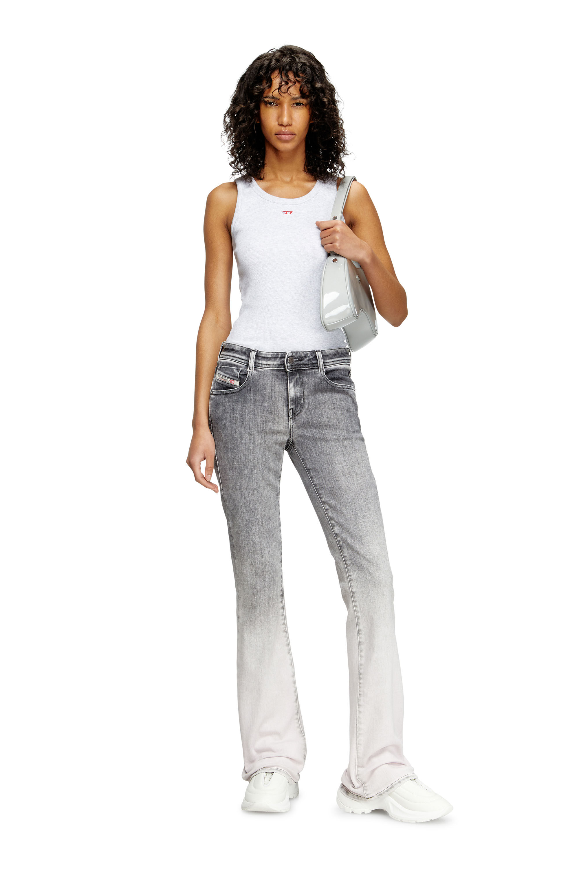 Diesel - Bootcut Jeans 1969 D-Ebbey 09K53 Donna, Grigio Chiaro - Image 1