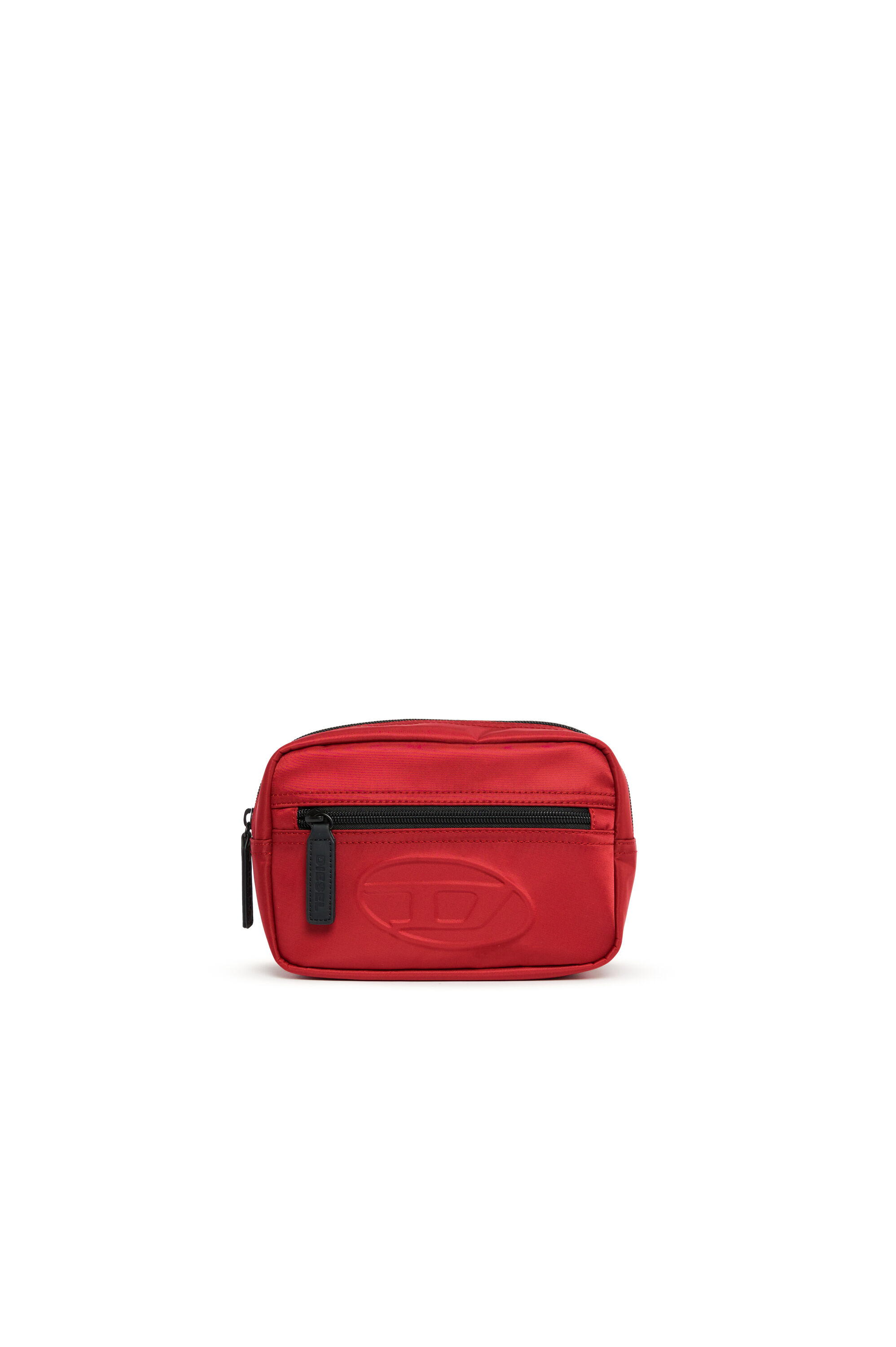 Diesel - WDEMBOSSED, Unisex Nylon belt bag with embossed logo in Red - Image 1