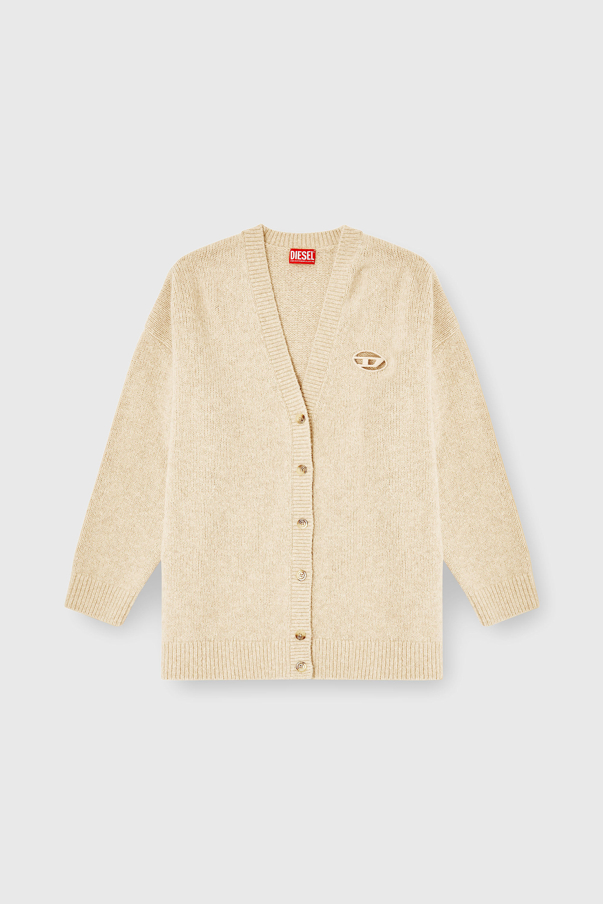 Diesel - M-AREELA, Cardigan in misto lana e alpaca Donna in Beige - 2
