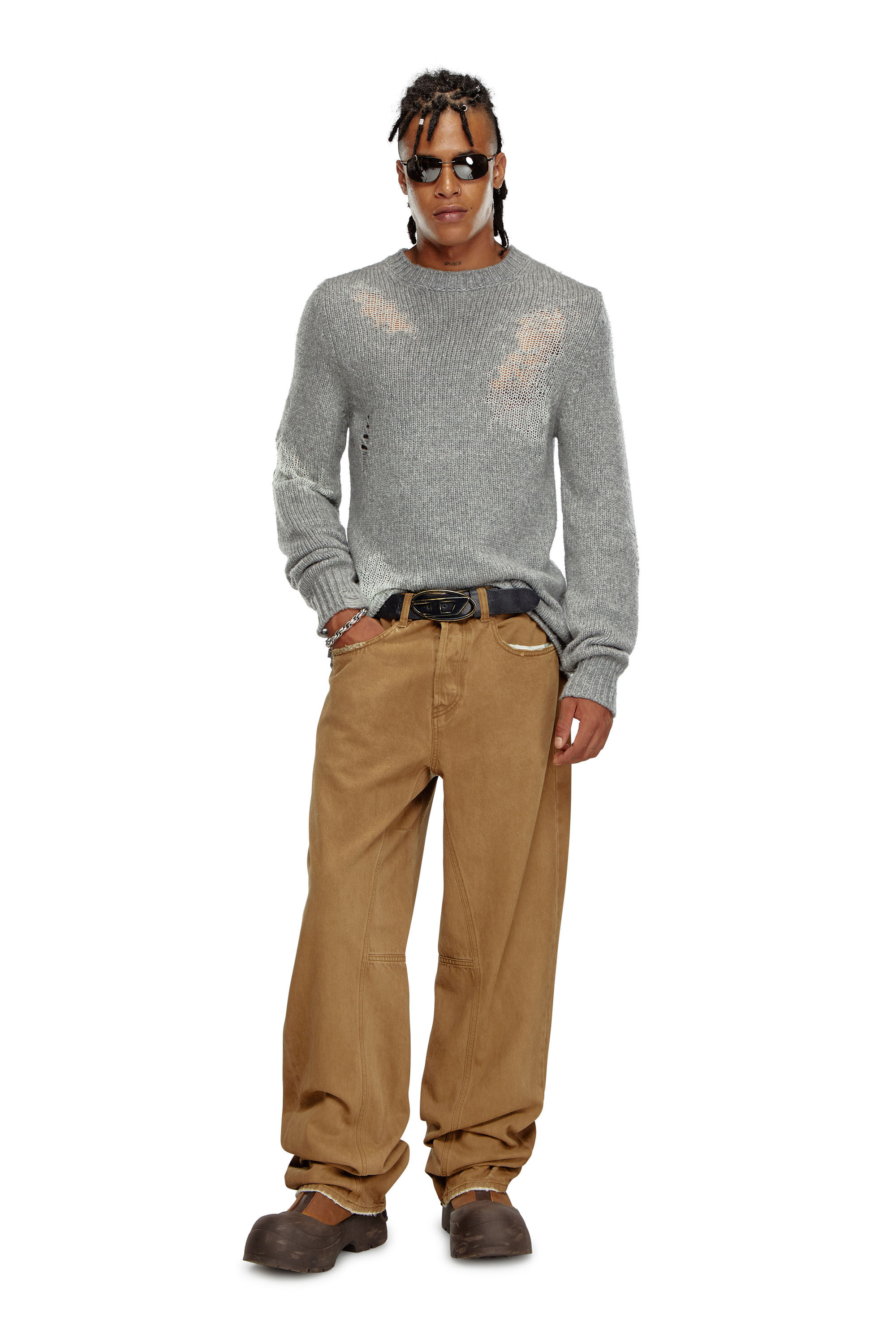 Jeans marroni uomo store