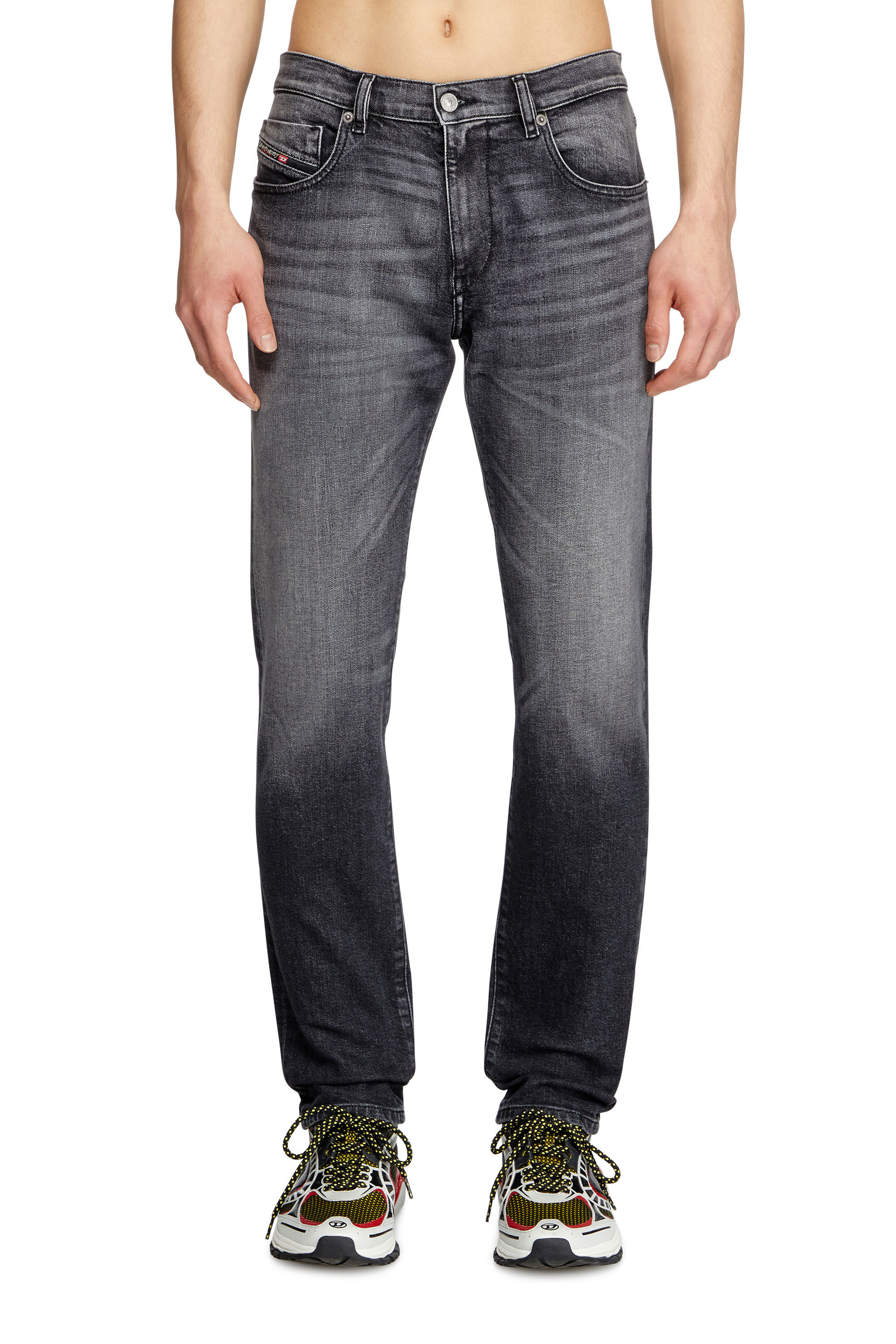 Diesel - Slim Jeans 2019 D-Strukt 09L52 Uomo, Nero/Grigio scuro - Image 3