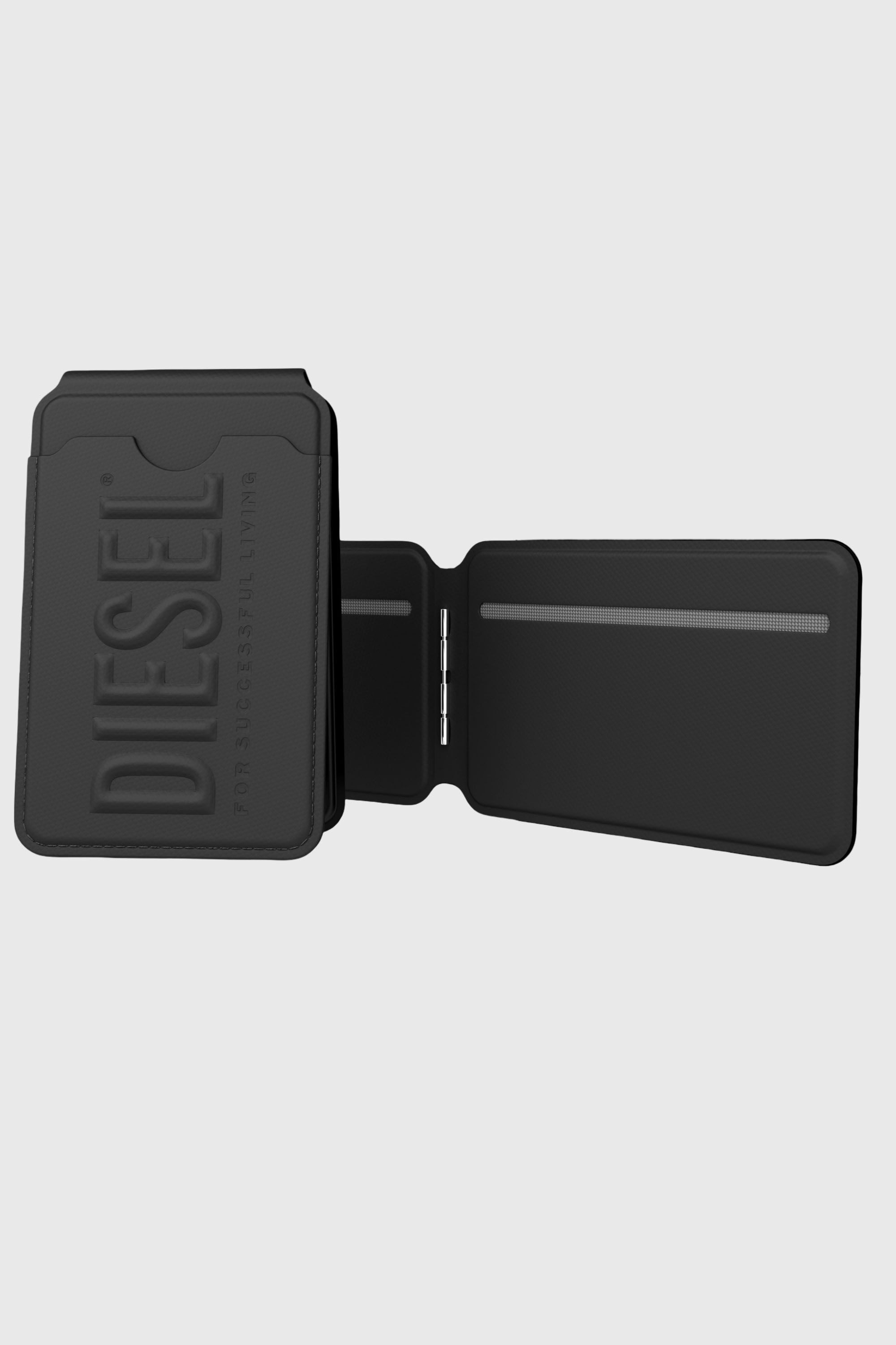 Diesel - 60449  CREDIT CARD HOLDER, Portacarte con supporto Magsafe 3D Biscotto Unisex in Nero - 4