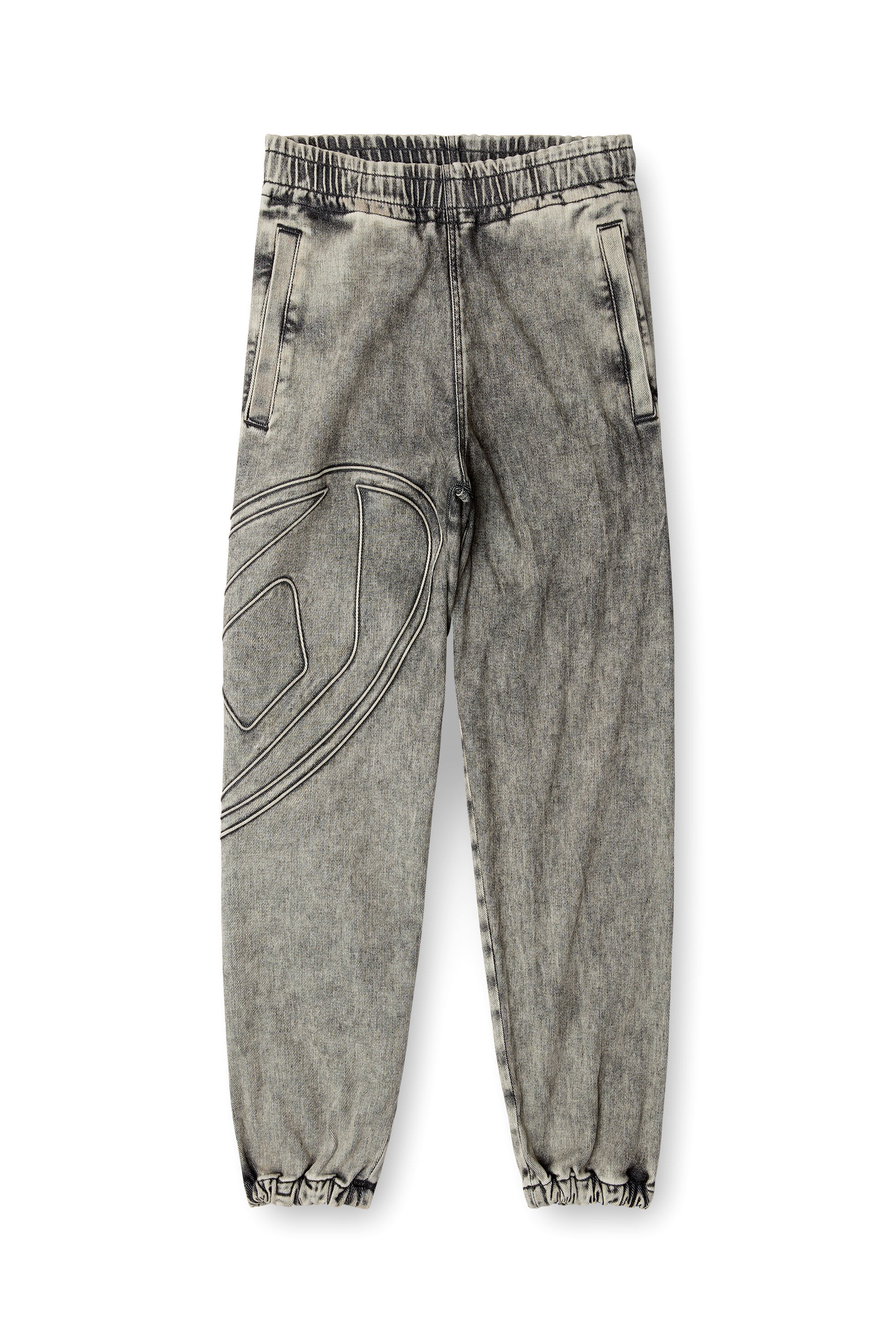 Diesel - Slim D-Pint Track Denim 0ABDA Unisex, Nero/Grigio scuro - Image 2