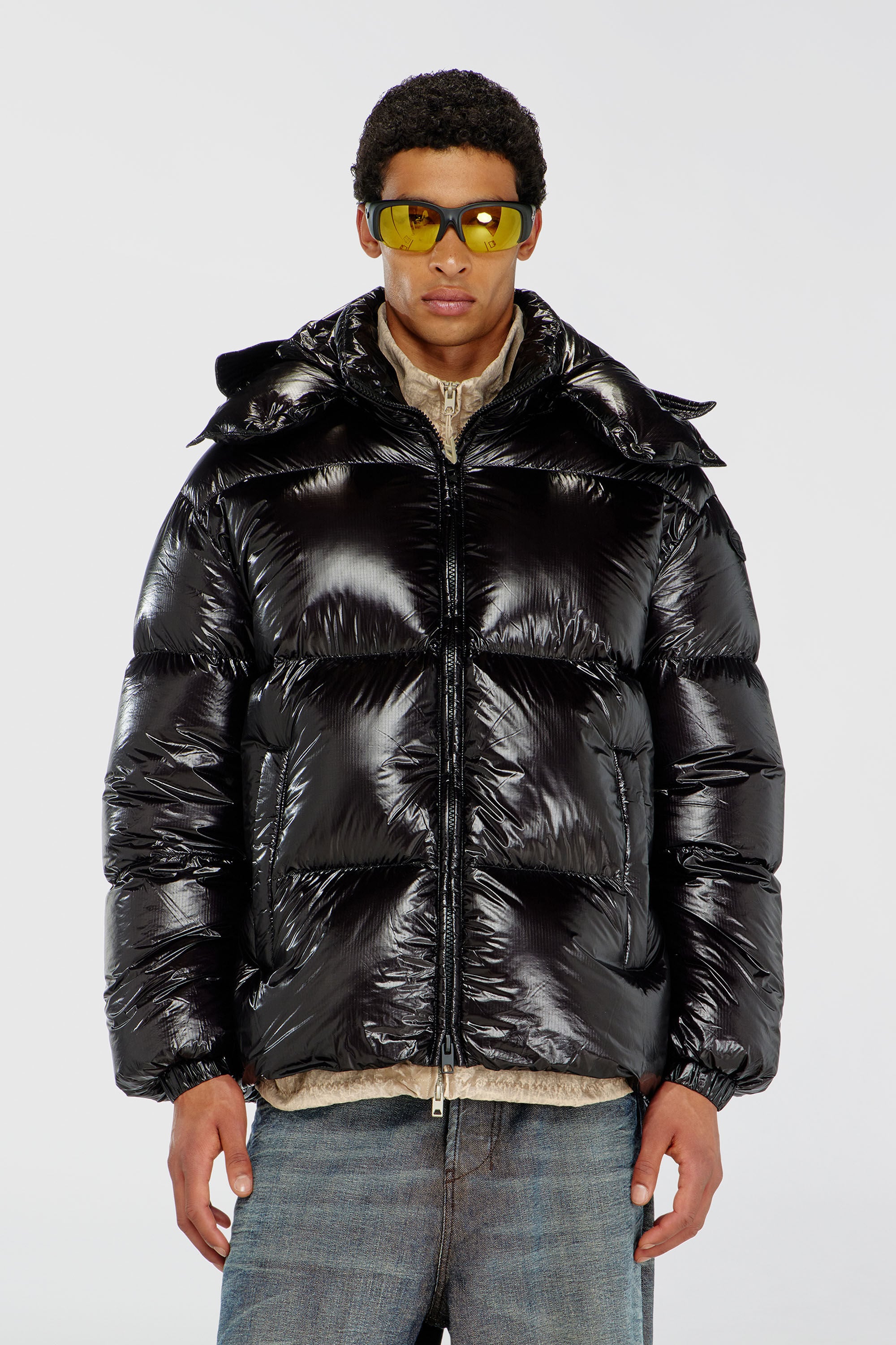 Diesel - W-ROLFYS-WRD-BKCP, Piumino con cappuccio staccabile Uomo in Nero - 3