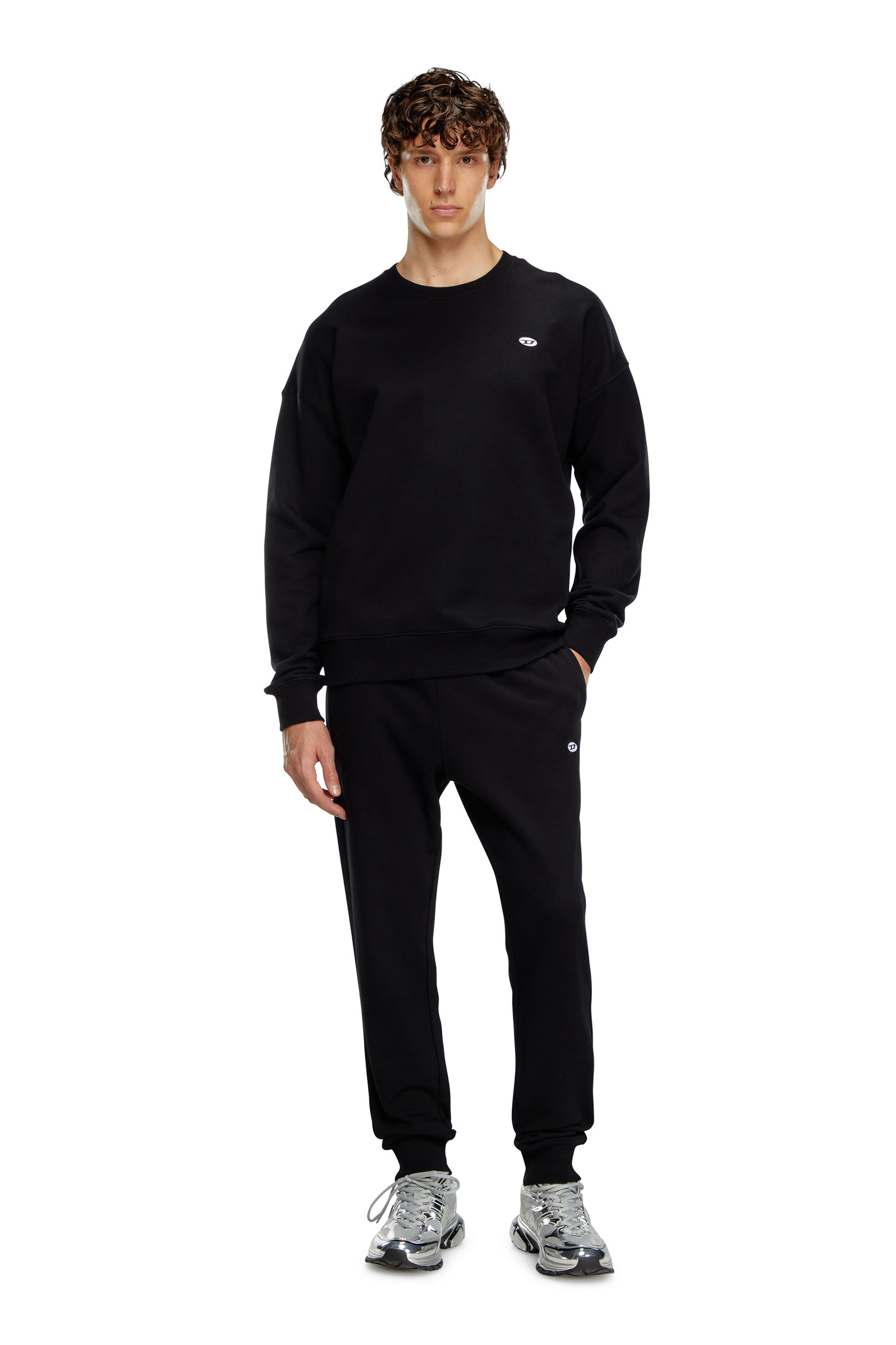 Diesel - P-TARY-DOVAL-PJ, Man's Track pants with Oval D patch in Black - 1