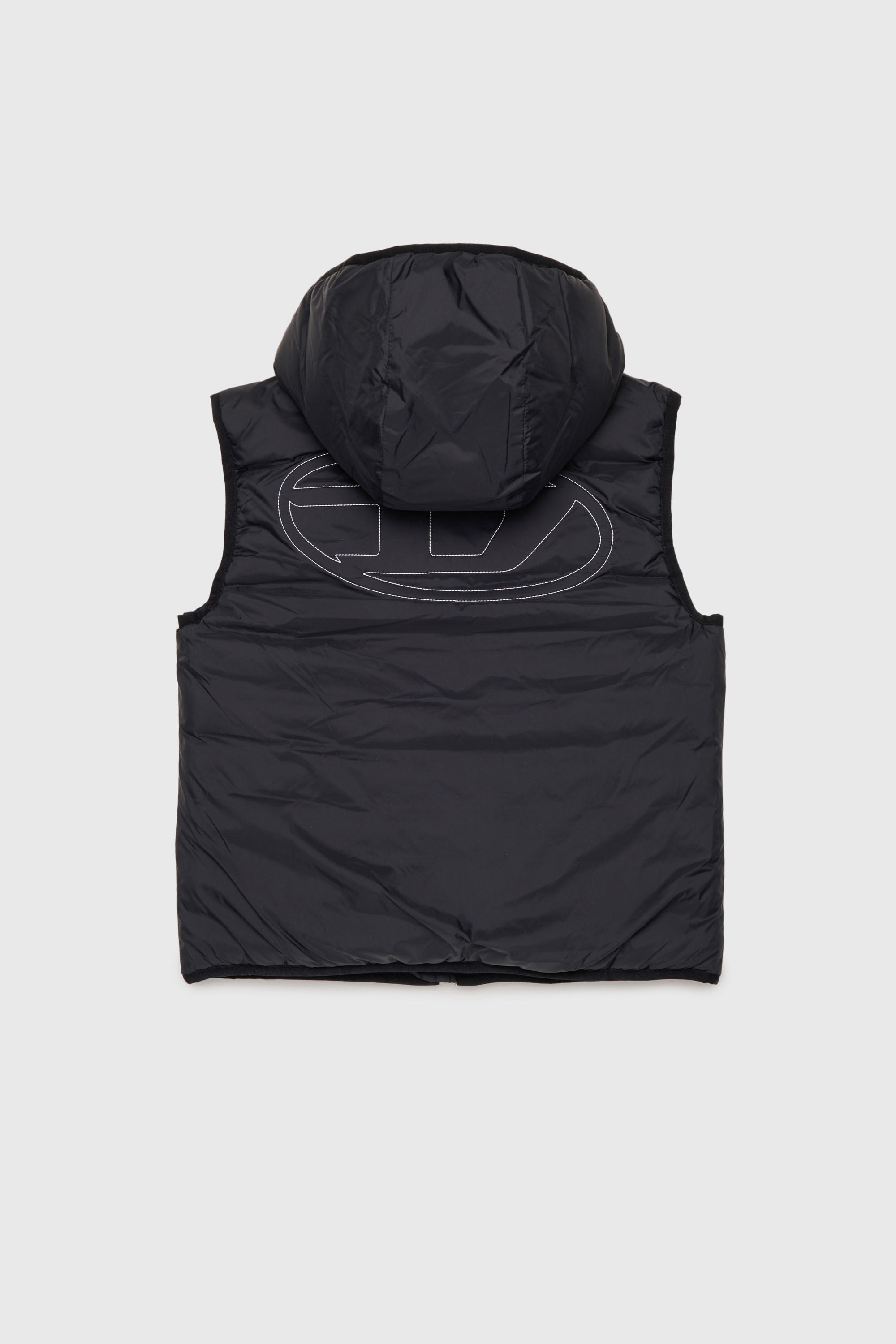 Diesel - JOSIP, Unisex's Hooded vest in padded nylon in Black - 2