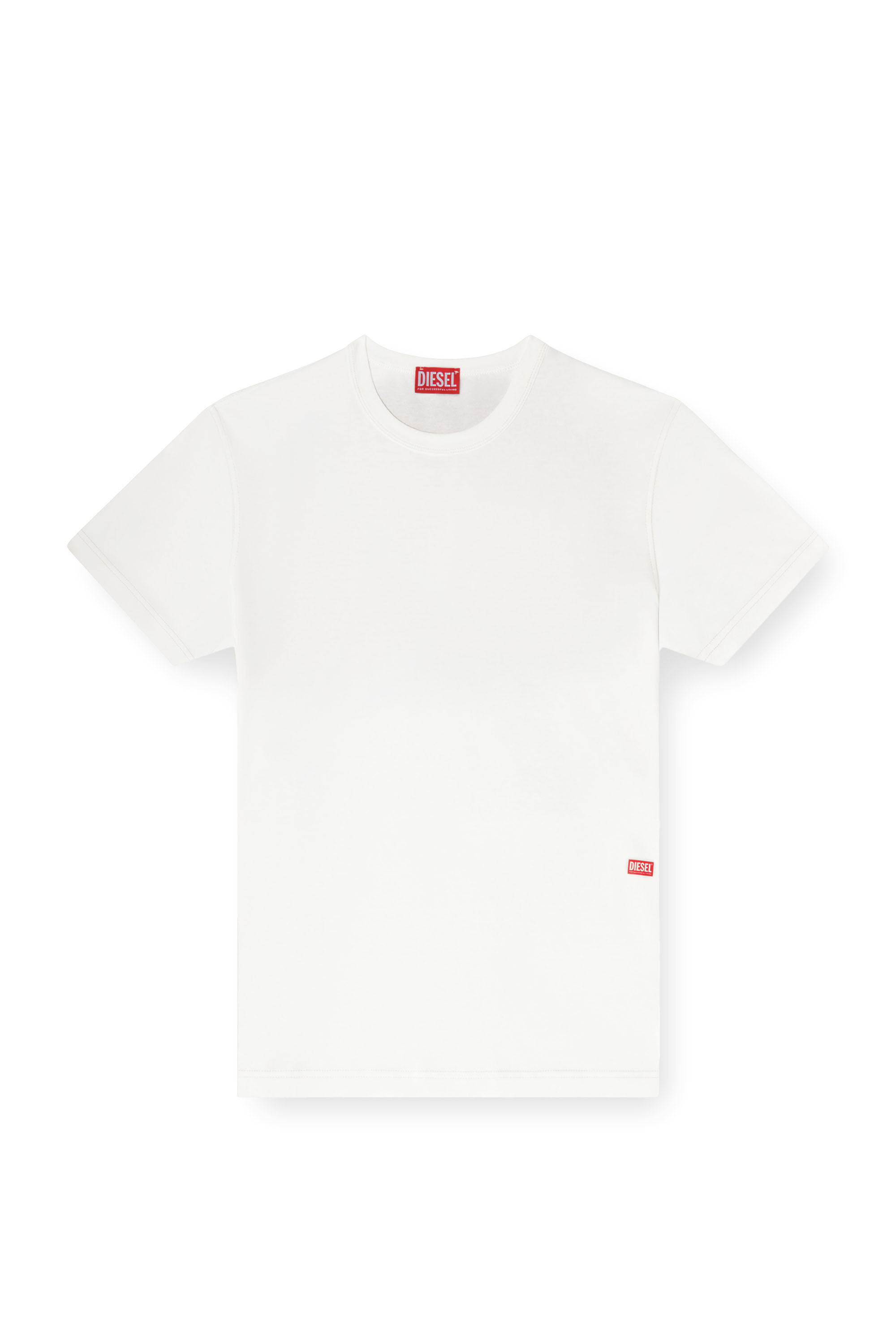 Diesel - T-ADJUST-SLITS-R13, T-shirt con stampa runway Uomo in Bianco - 2