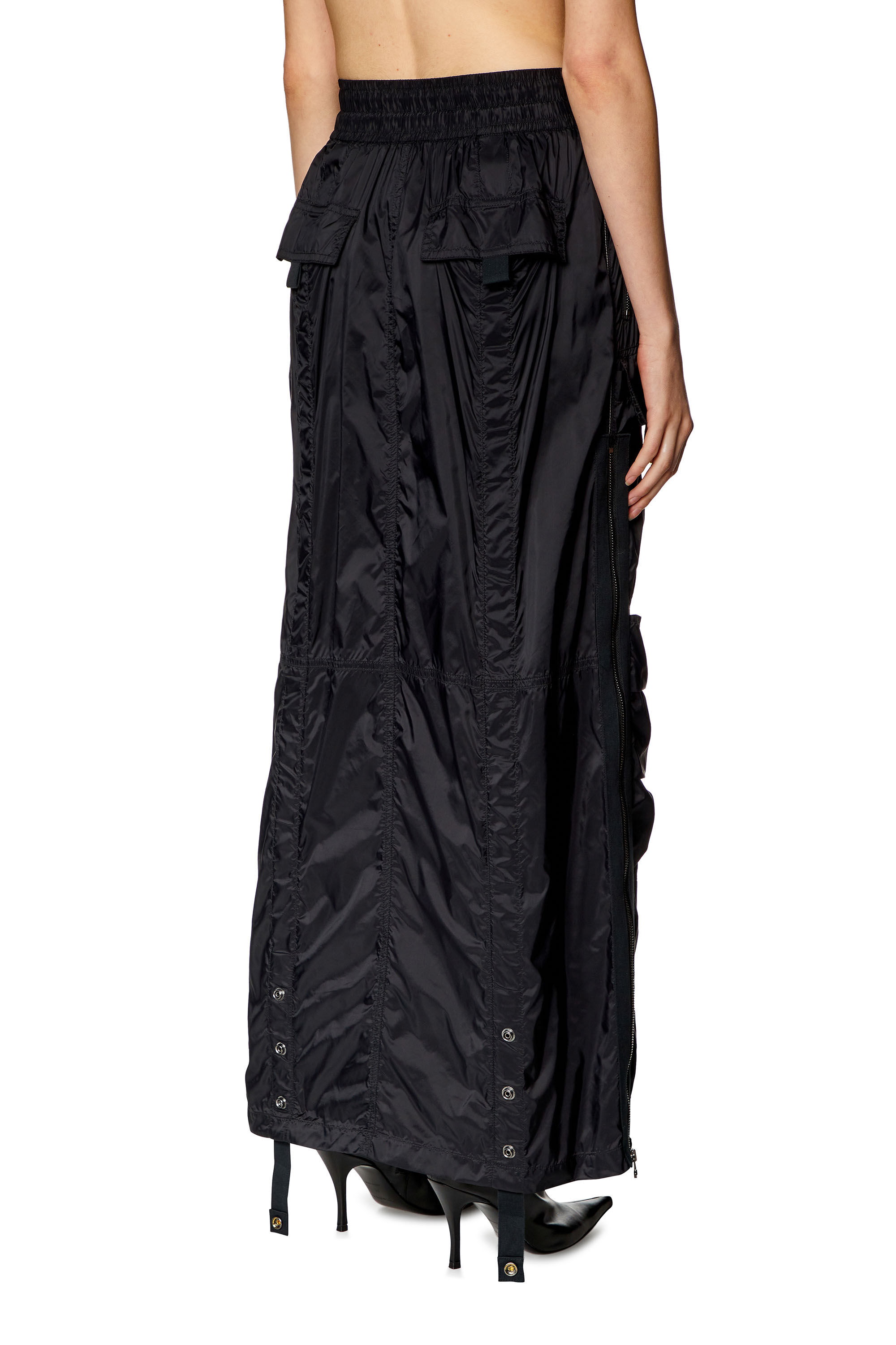 スカート Diesel Gonna Lunga In Denim Women's Long skirt in peel-off denim | Blue | Diesel