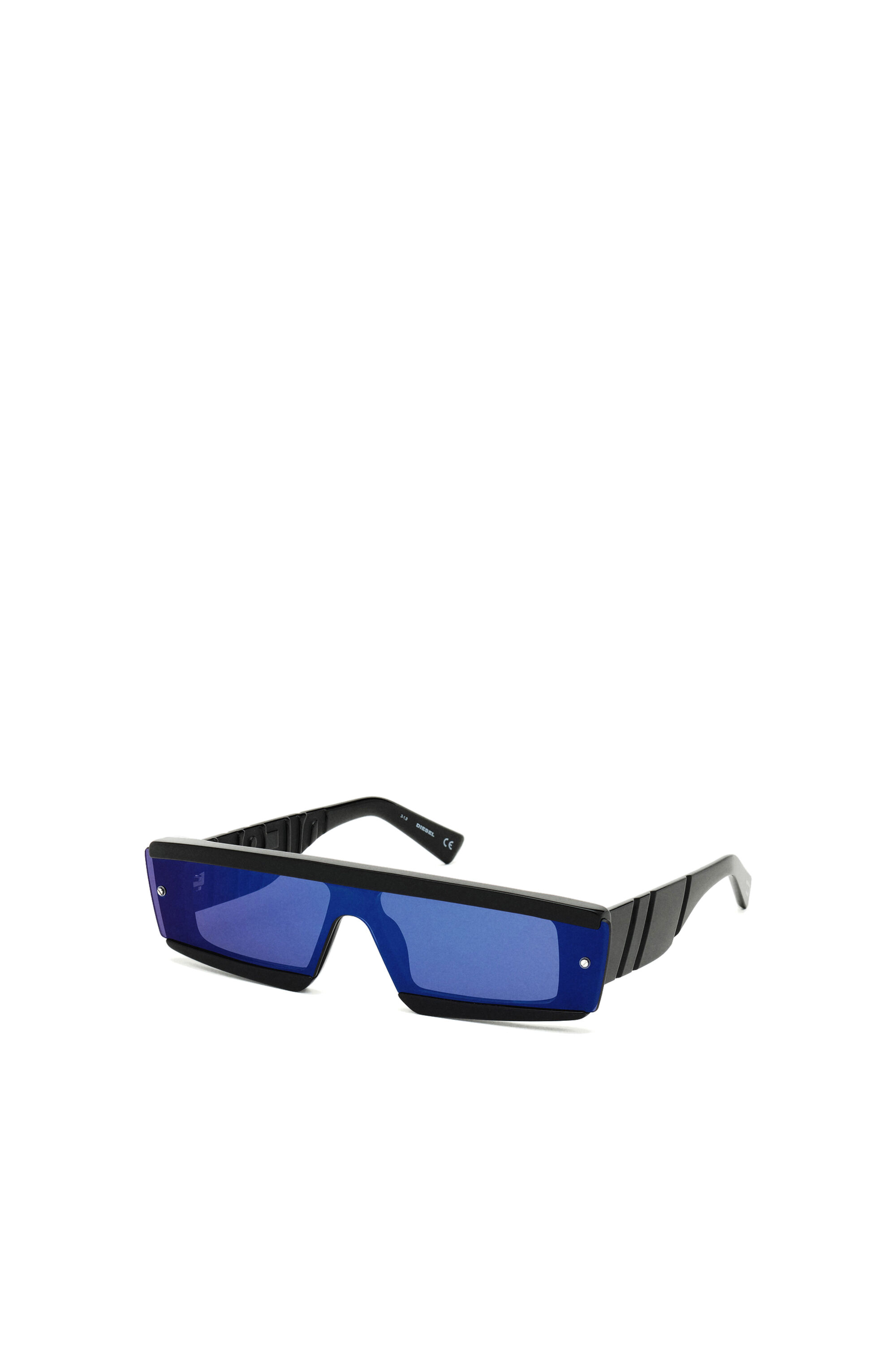 Diesel - DL0318, Mascherina in acetato con lenti a specchio Uomo in Nero - 2