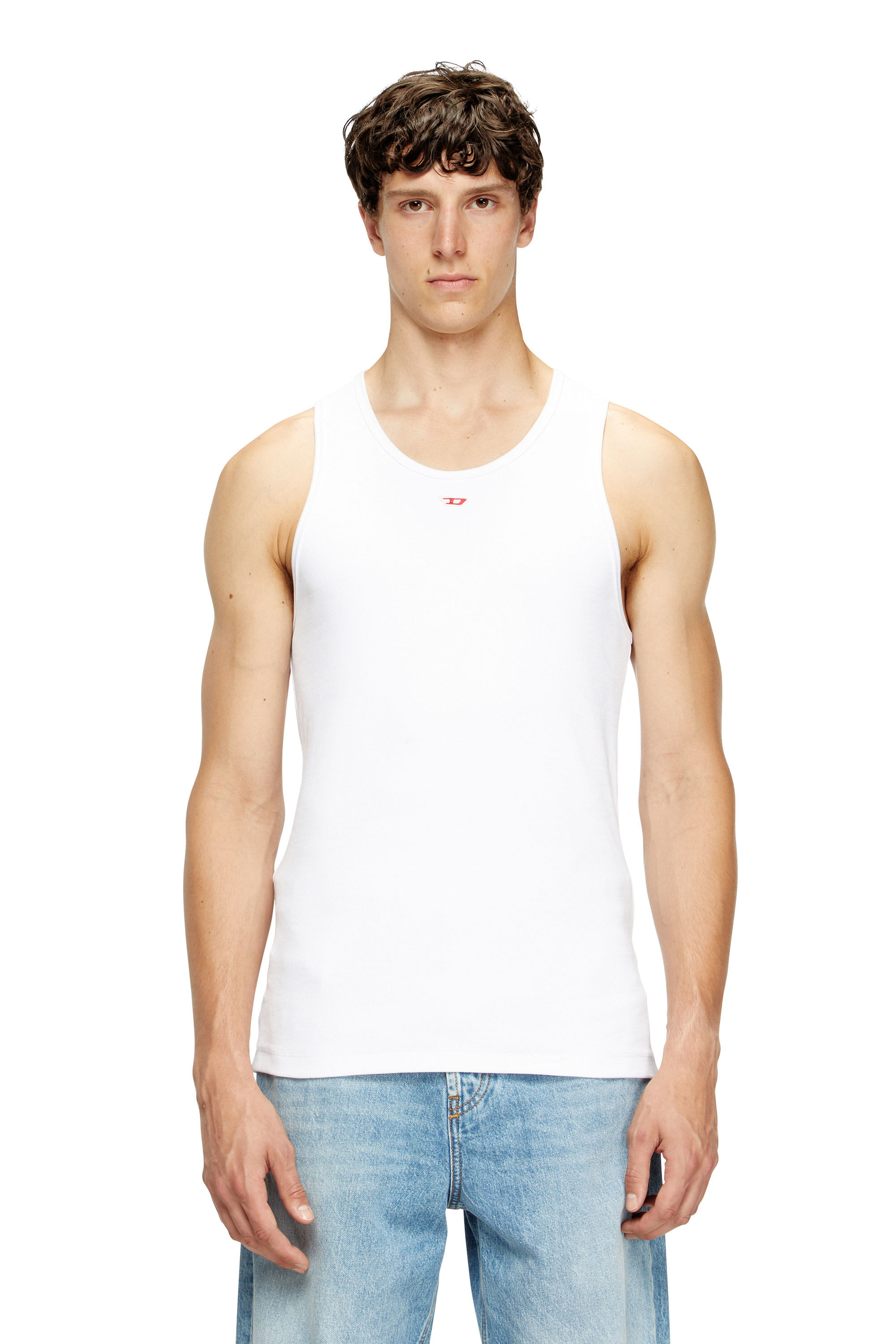 Diesel - T-LIFTY-D, Canotta con mini logo D applicato Uomo in Bianco - 3