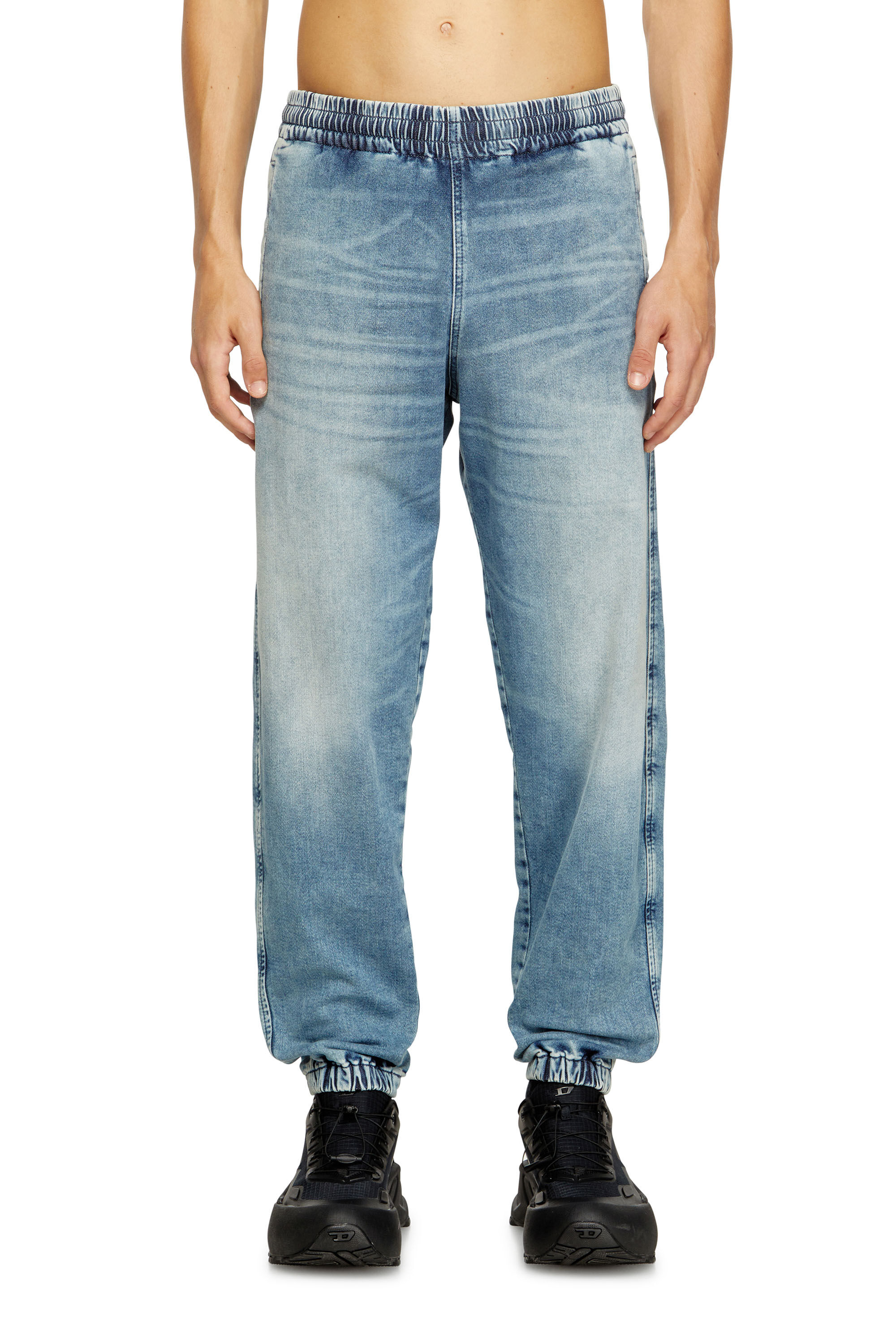 Diesel - Slim D-Labb Track denim 09M32 Unisex, Blu Chiaro - Image 3