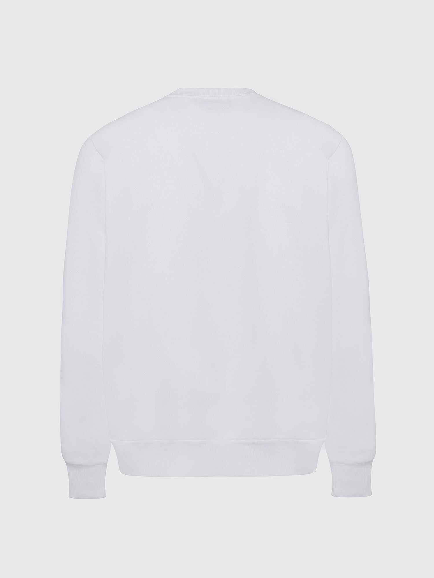 Diesel - S-GIRK-CUTY, Felpa con stampa logo doppio Uomo in Bianco - 3