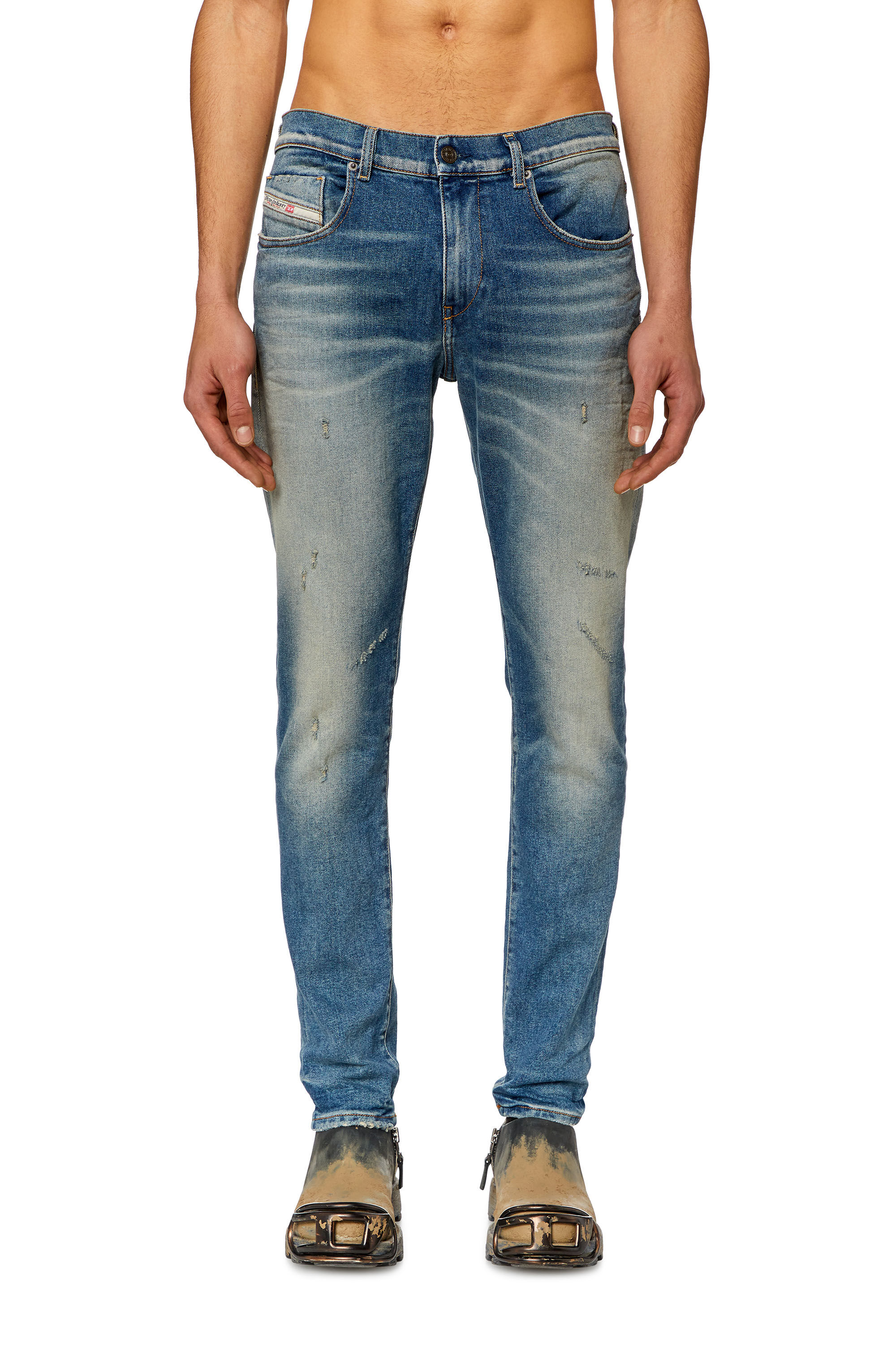 Diesel - Slim Jeans 2019 D-Strukt 09H55, Blu Chiaro - Image 3
