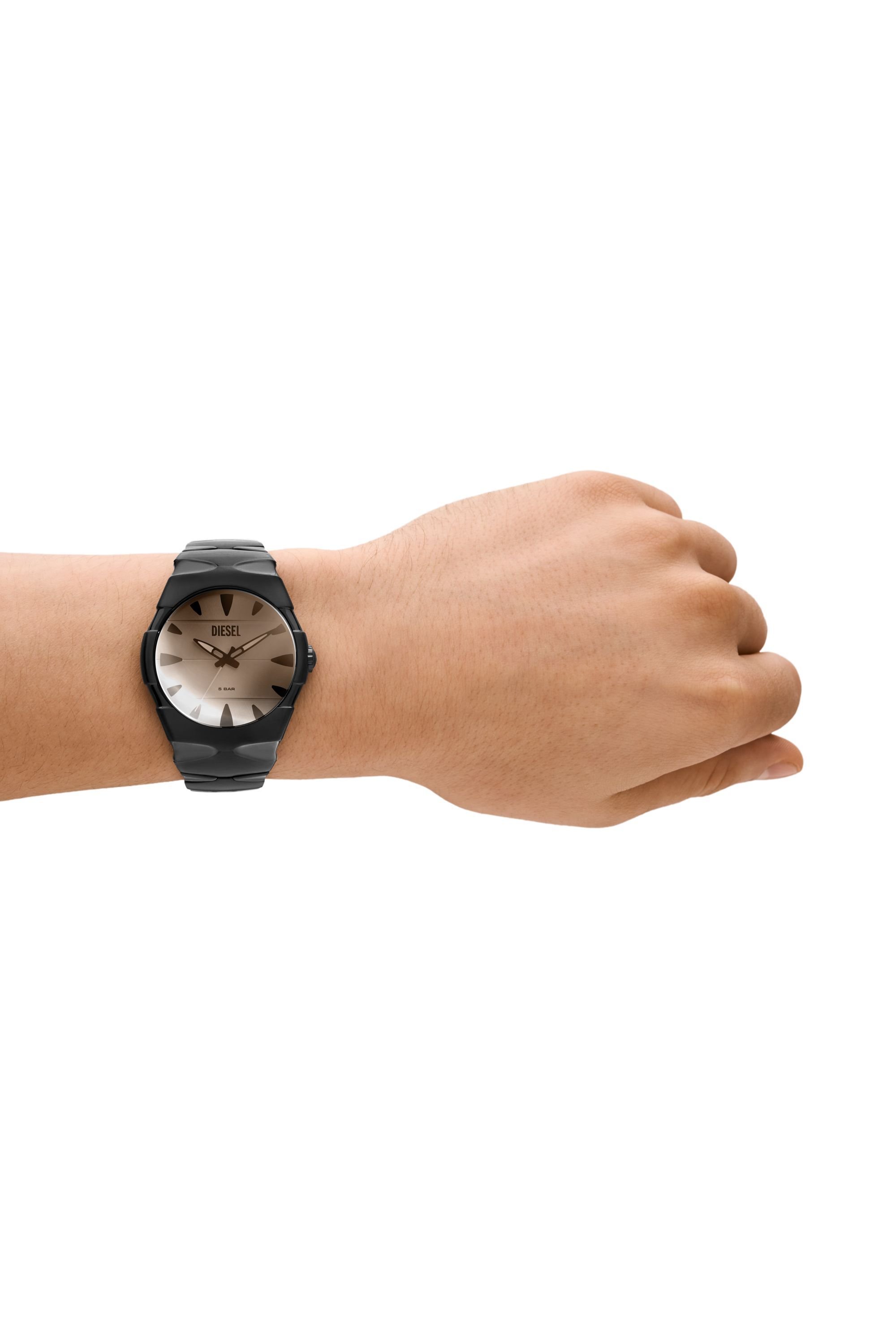 Orologio D Sruptor con cinturino in acciaio inossidabile Uomo Nero Diesel