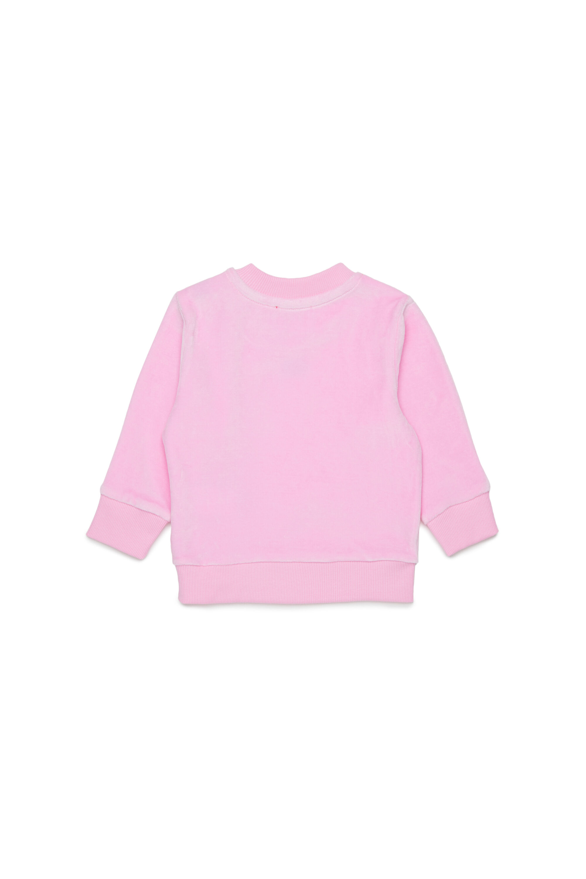 Diesel - SHENIB, Felpa in velluto con ricamo Oval D Uomo in Rosa - 2