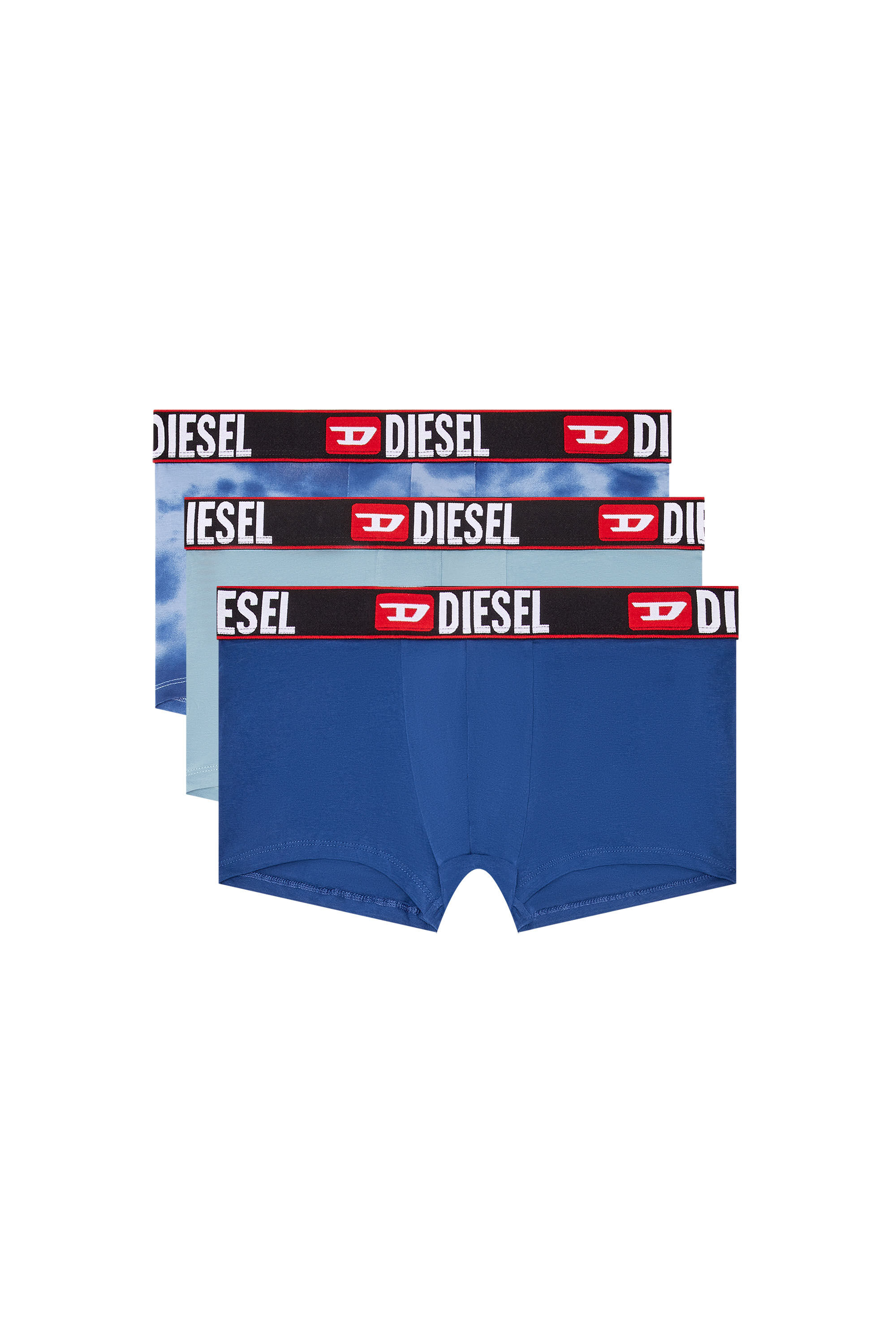 Diesel - UMBX-DAMIENTHREEPACK, Set da tre boxer con motivo cloudy Uomo in Blu - 2