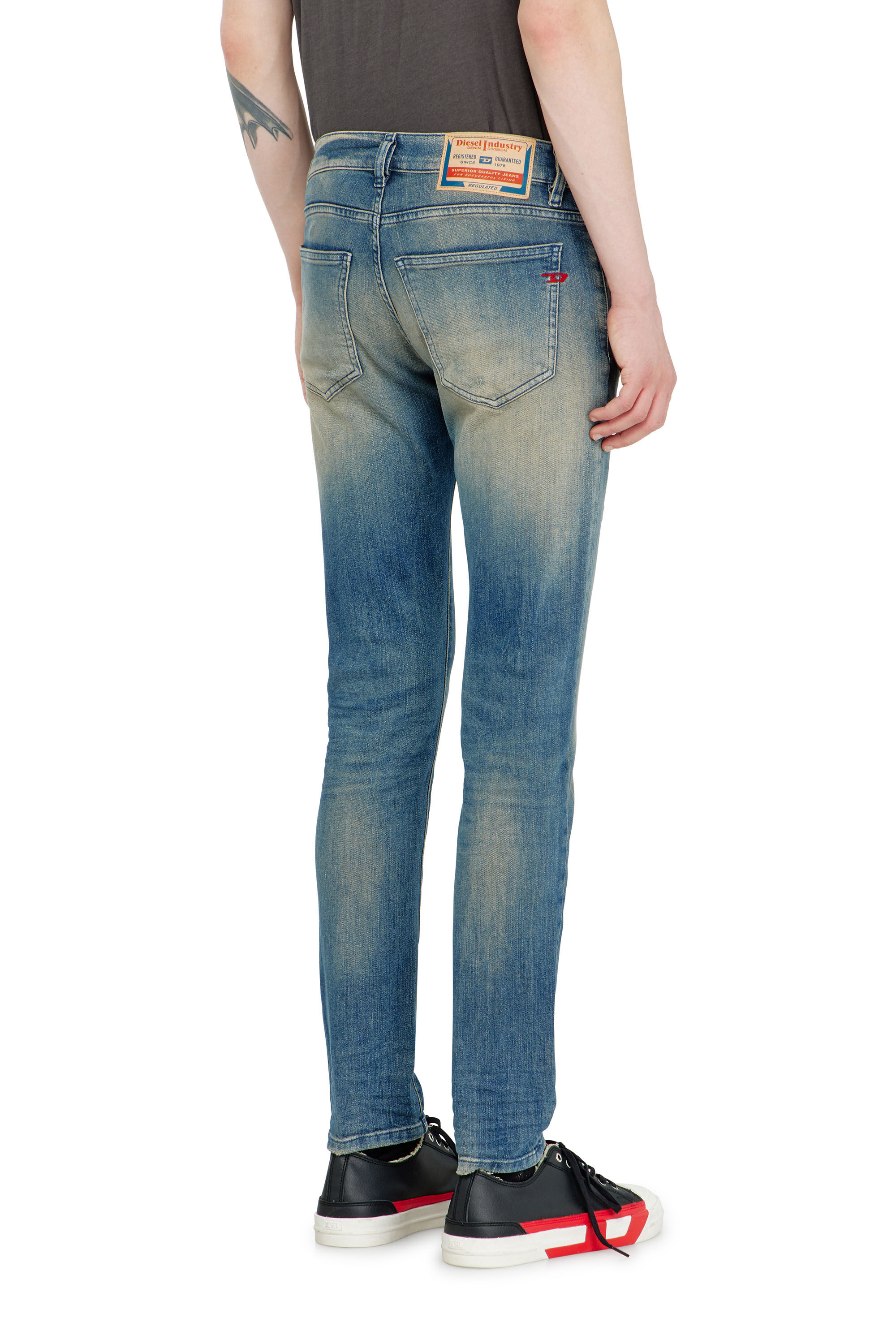 Diesel - Slim Jeans 2019 D-Strukt 0KBBW Uomo, Blu medio - Image 5