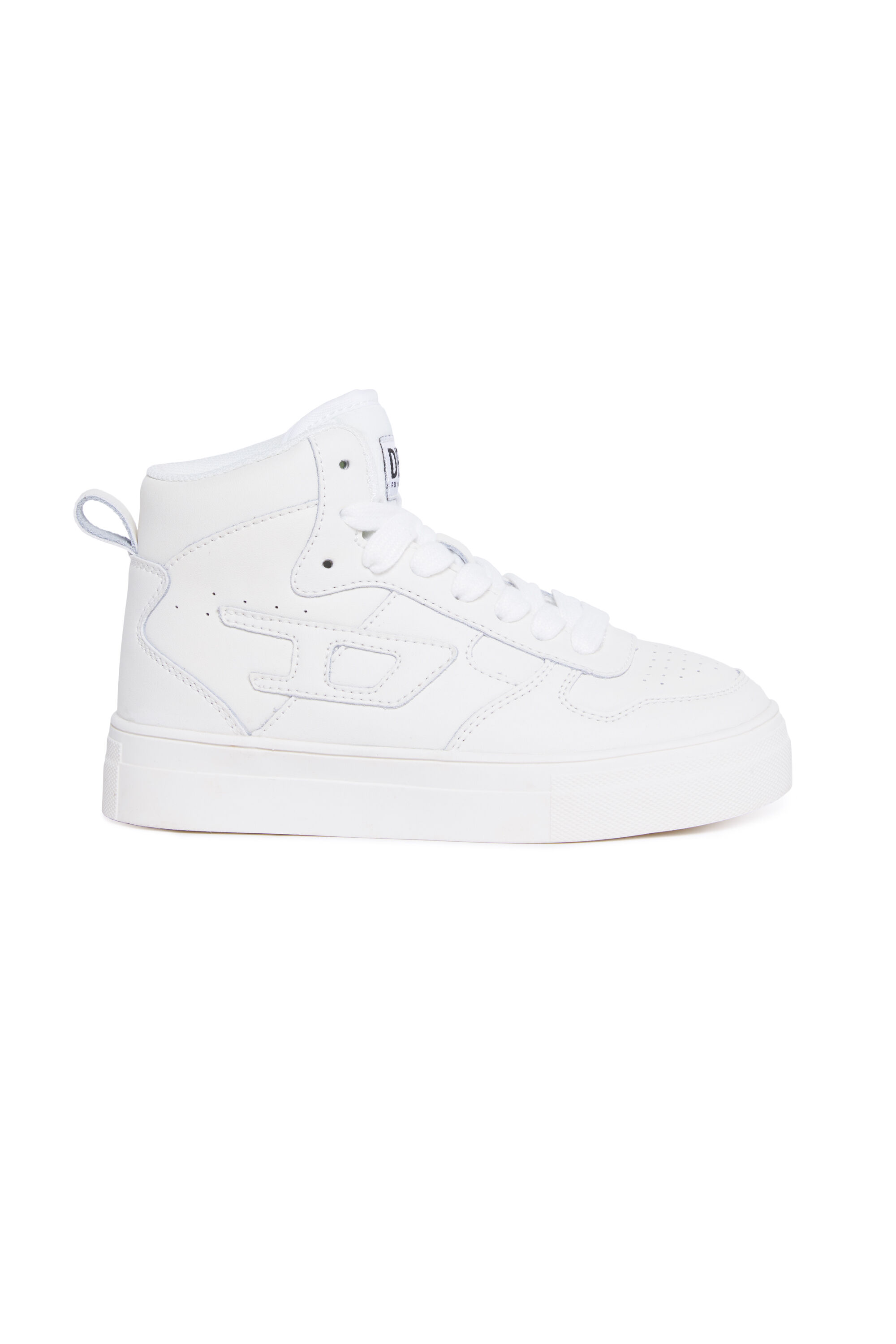 Diesel - S-UKIYO MID 2.0., Sneaker alte in pelle traforata Unisex in Bianco - 1