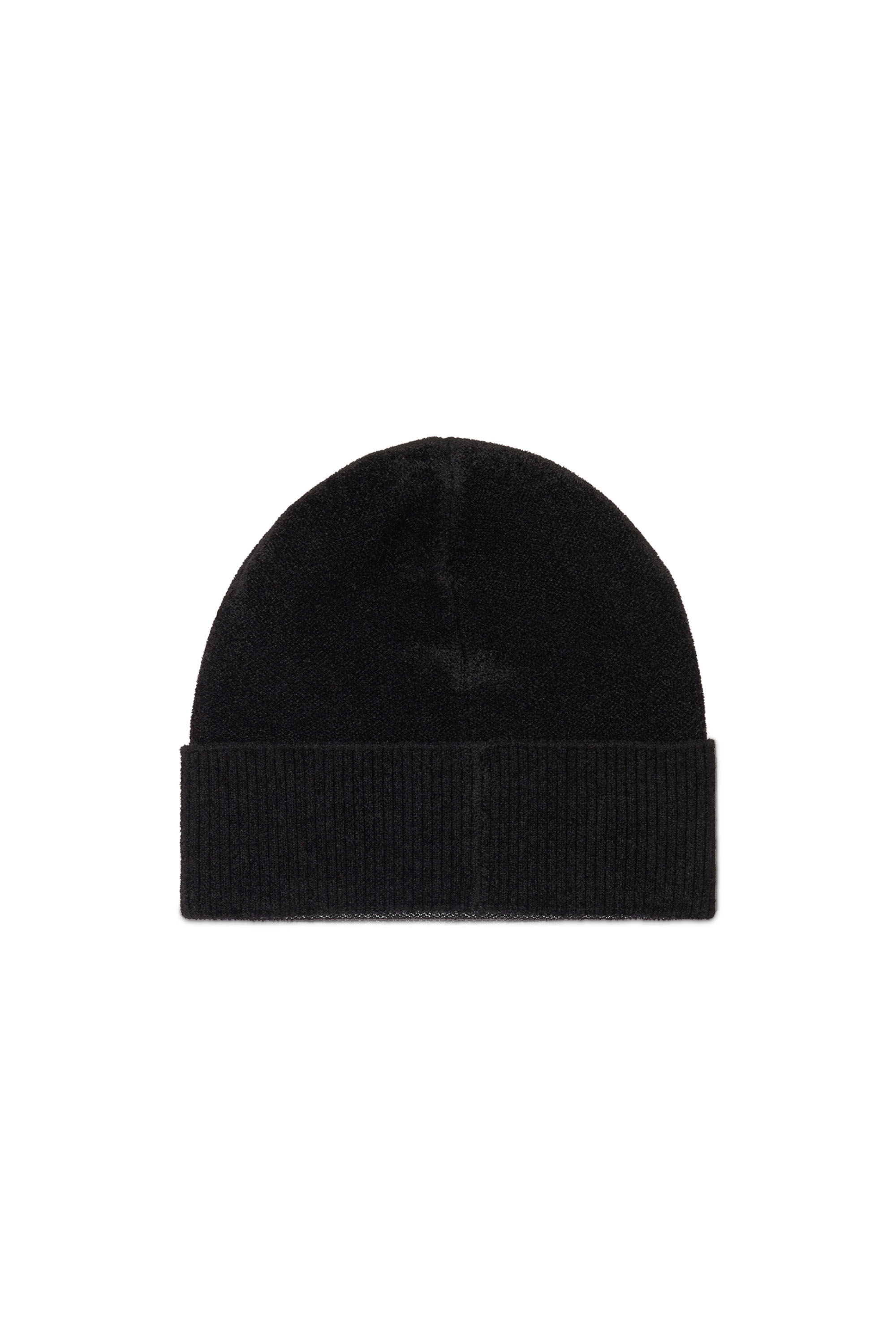 Diesel - K-URIUS, Unisex Beanie with distressed oval D logo in Black - Image 2
