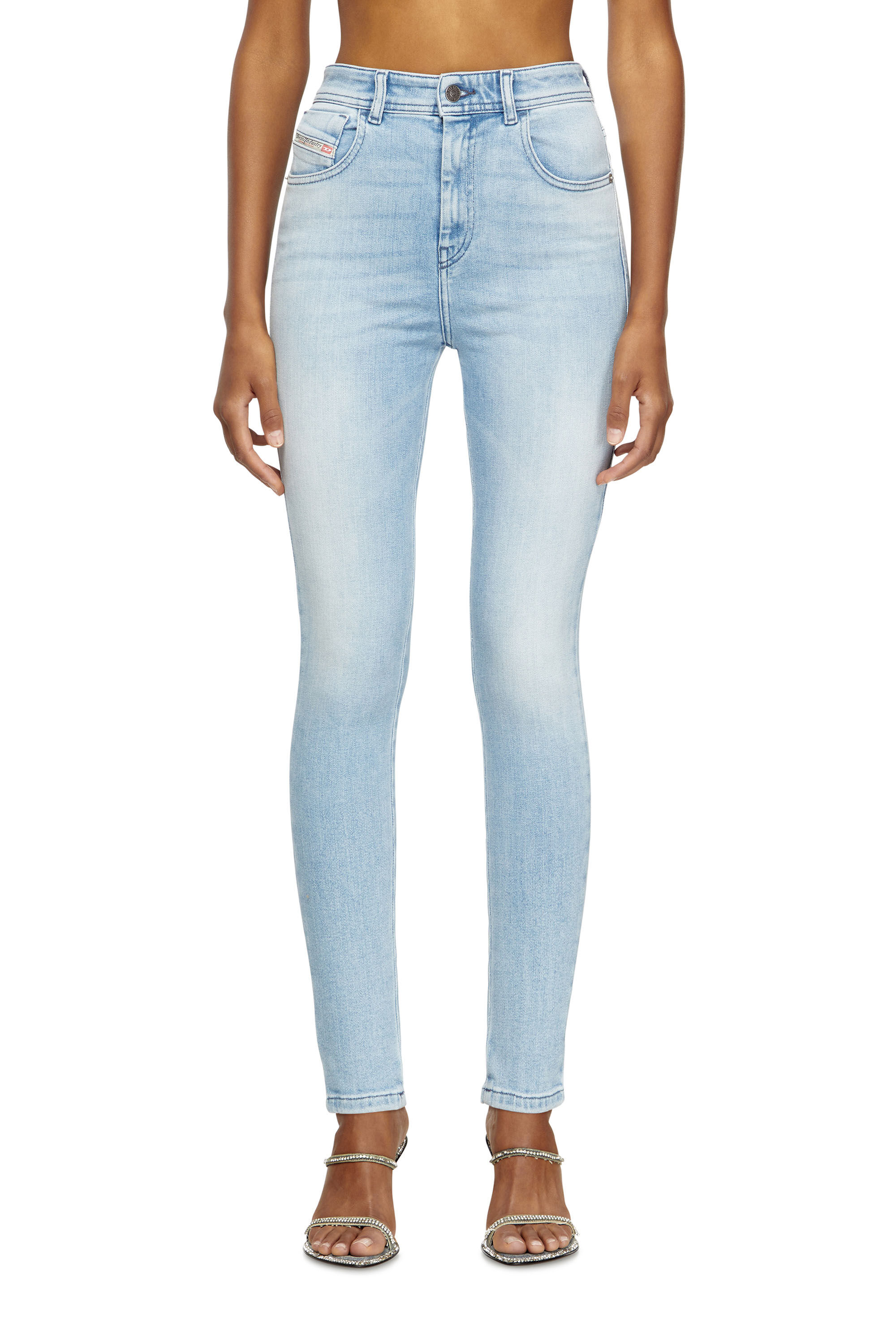 Diesel - Skinny Jeans 1984 Slandy-High 09M05 Donna, Blu Chiaro - Image 3