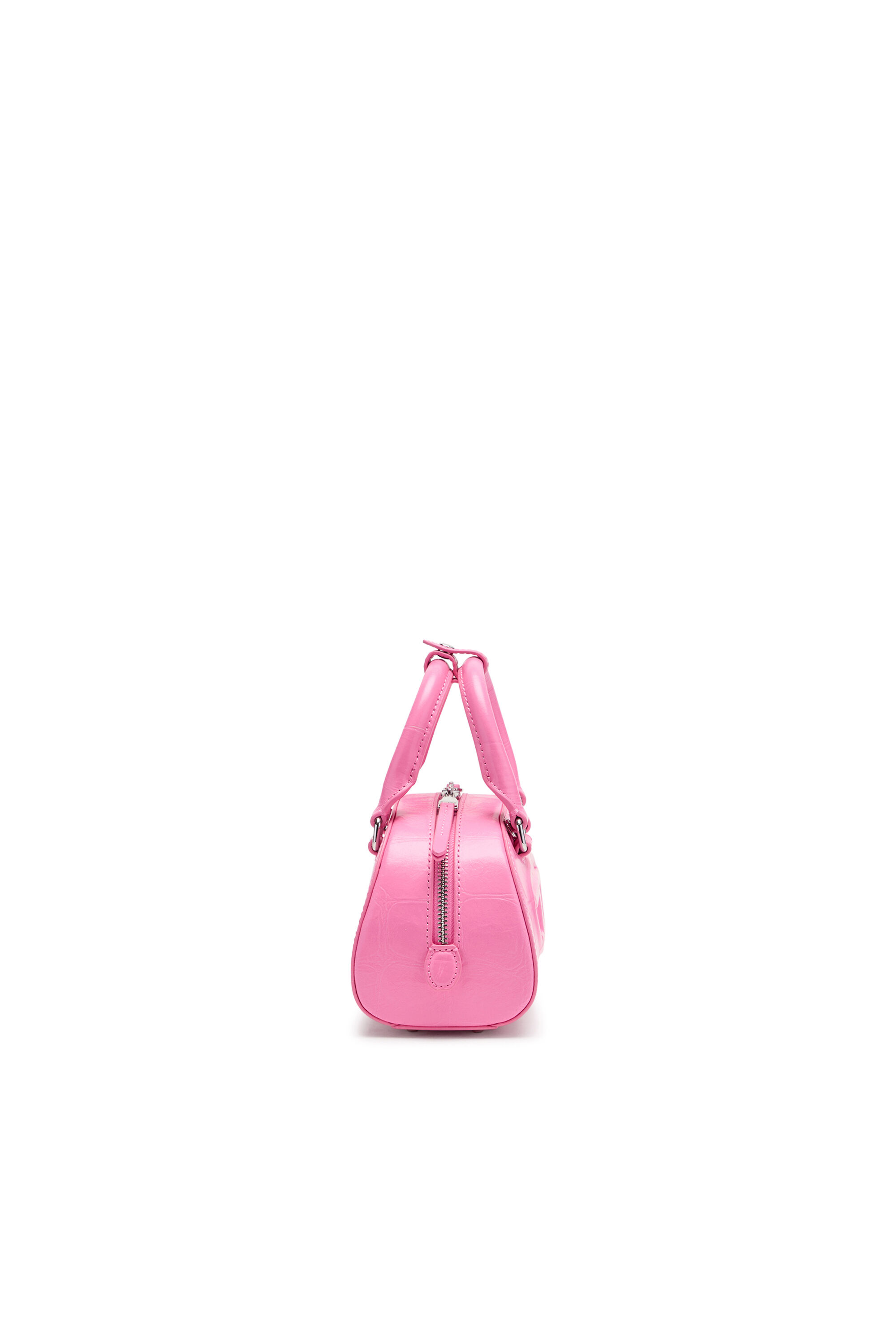 Diesel - 1DR DOME CROSSBODY, 1DR Dome-Borsa bowling mini in pelle effetto coccodrillo Donna in Rosa - 4