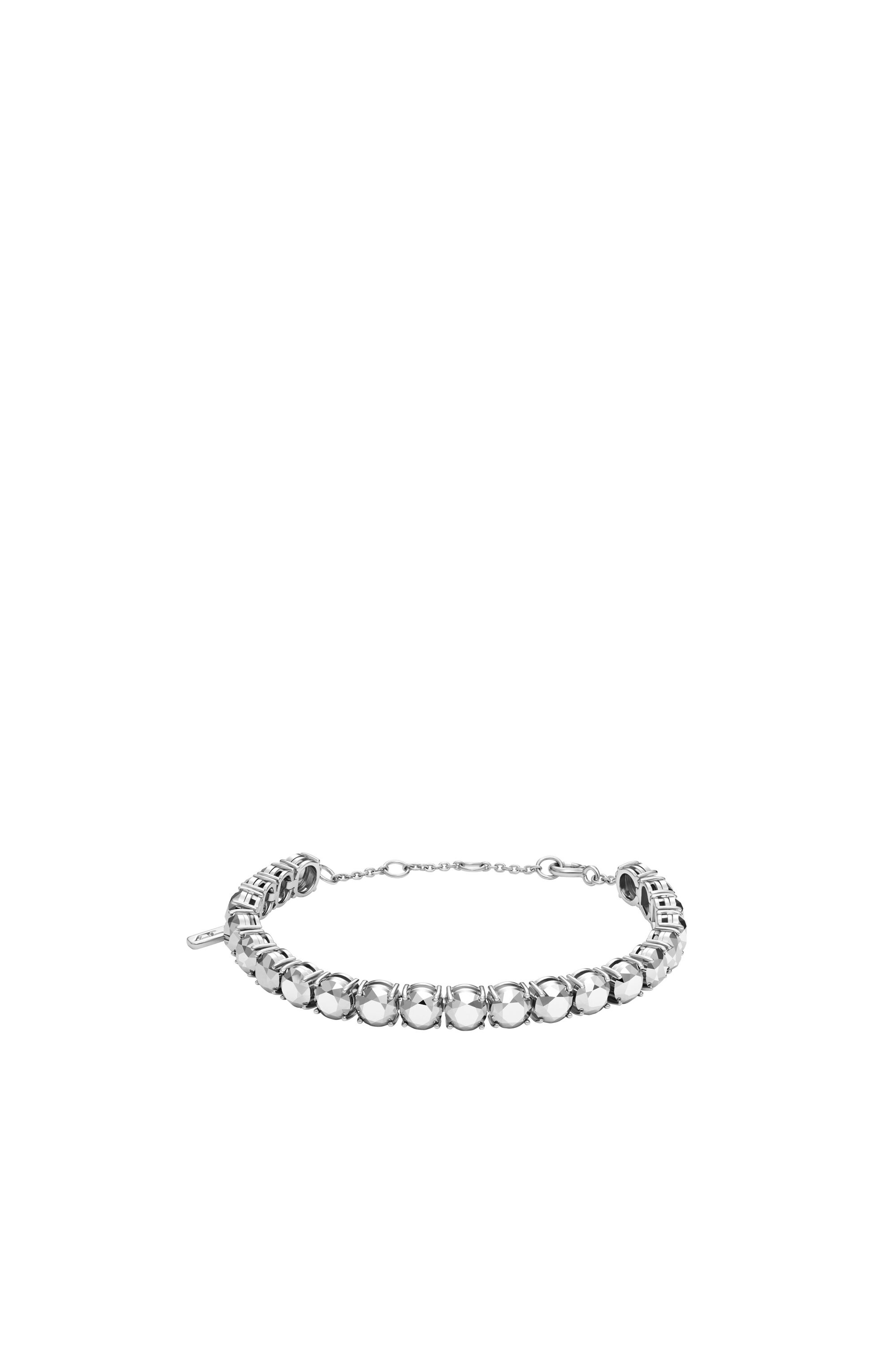 Diesel - DL1354040 STERLING SILVER JEWEL, Bracciale taglio diamante in argento sterling Unisex in Argento - 1