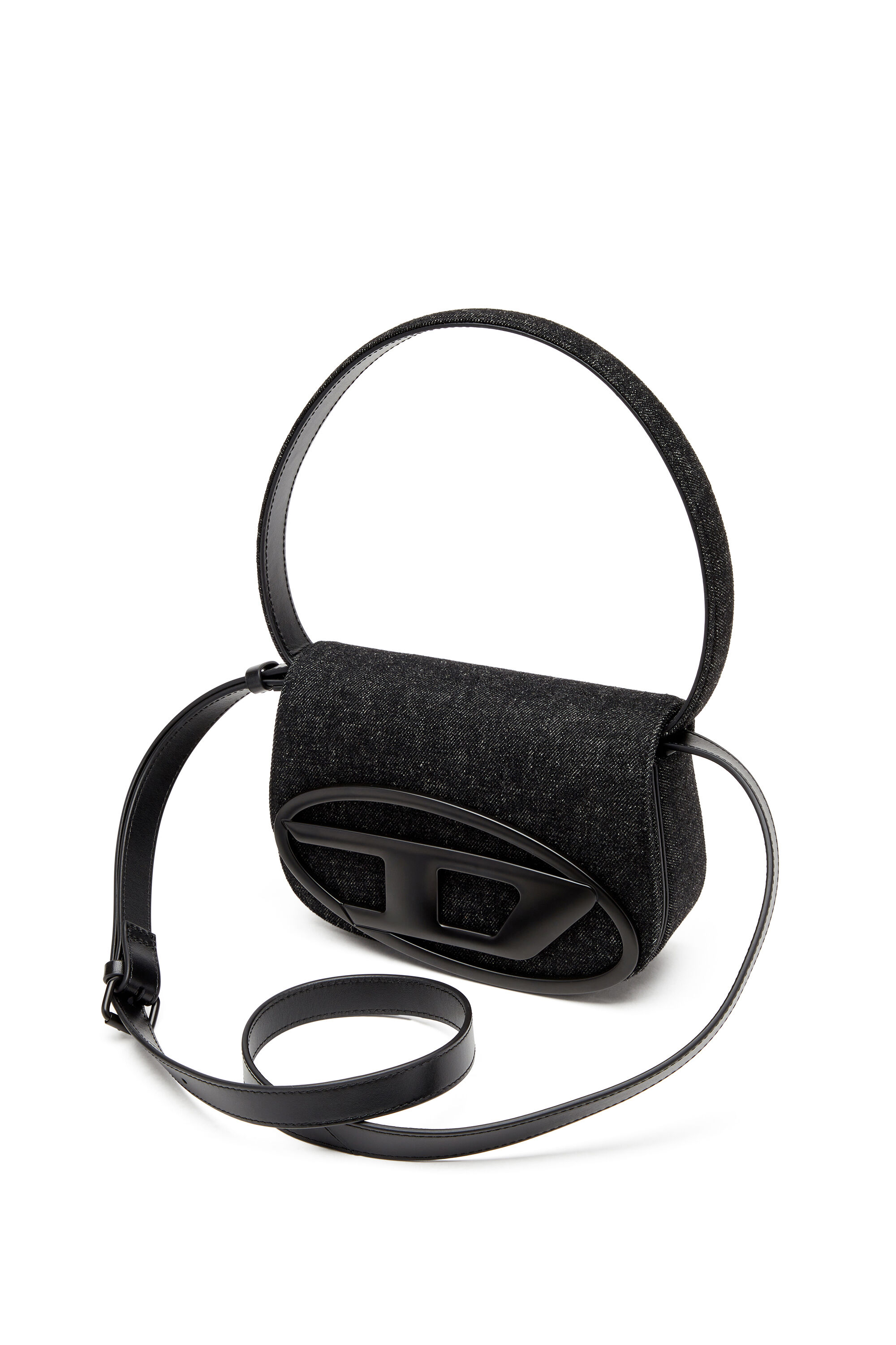 Diesel - 1DR, 1DR-Iconica borsa a spalla in denim lavato Donna in Nero - 2