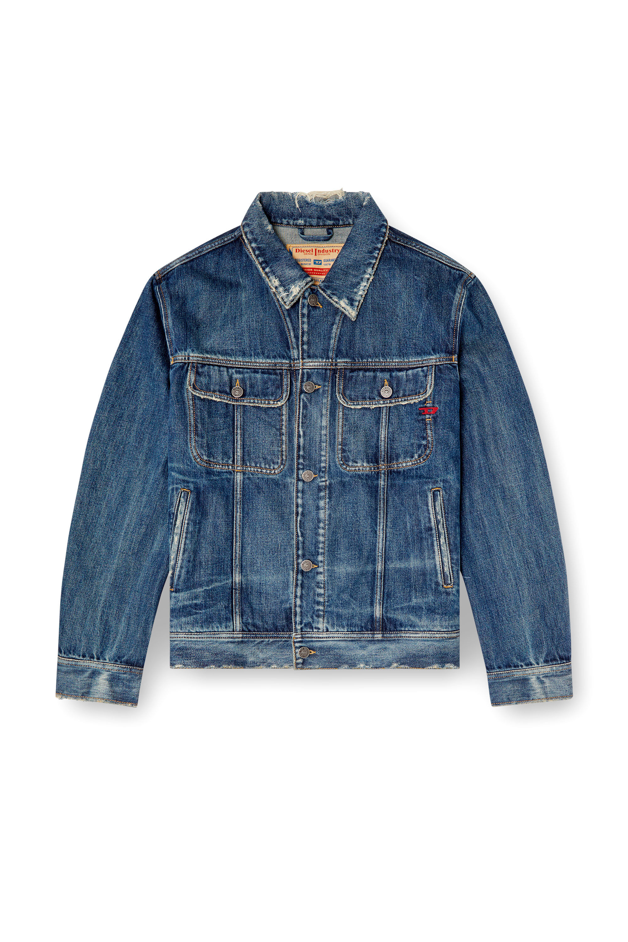 Diesel - D-BARCY, Giacca trucker regular Uomo in Blu - 2