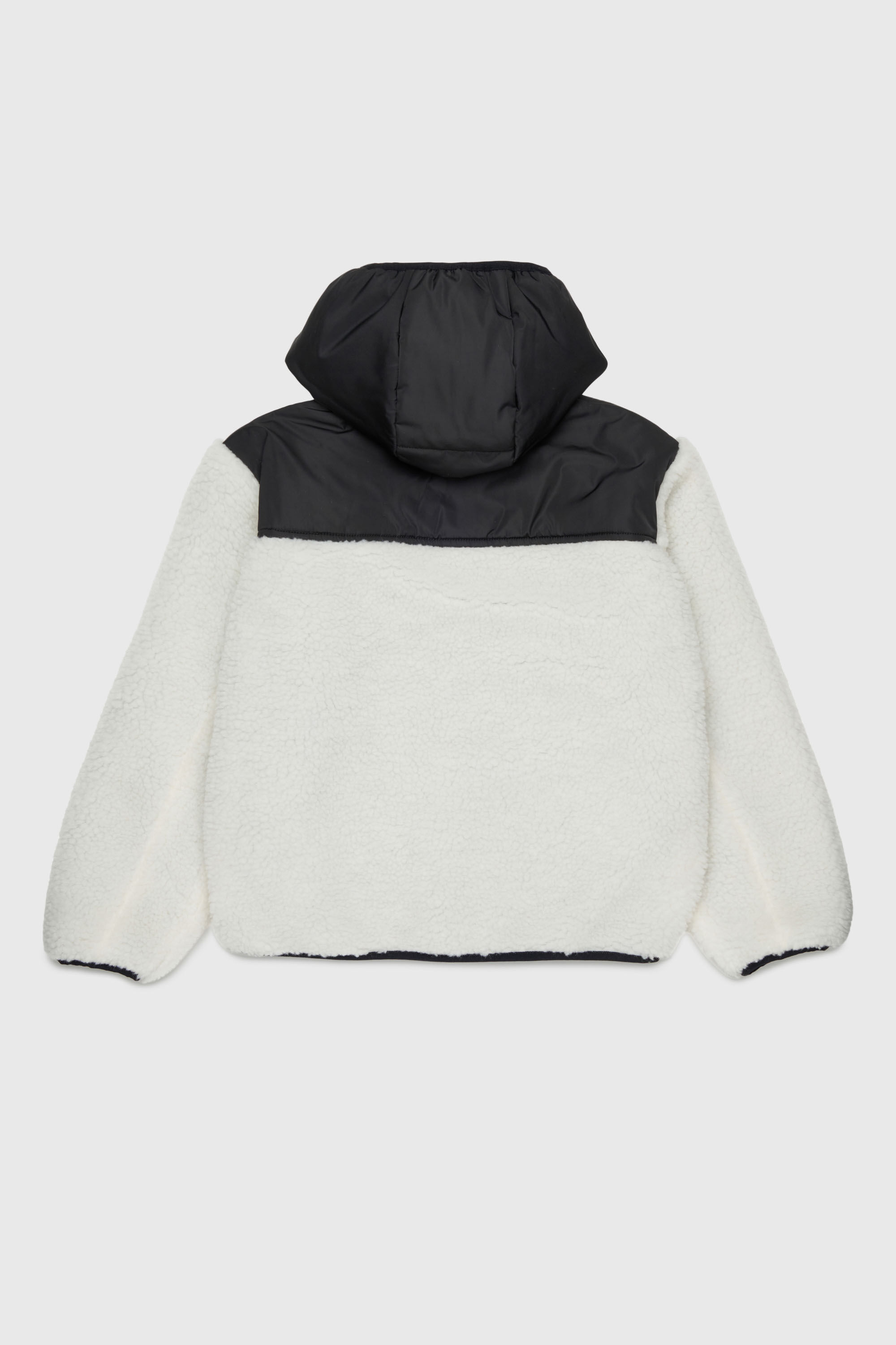 Diesel - JSHEAR, Giacca con cappuccio in nylon e teddy fleece Uomo in Bianco - 2