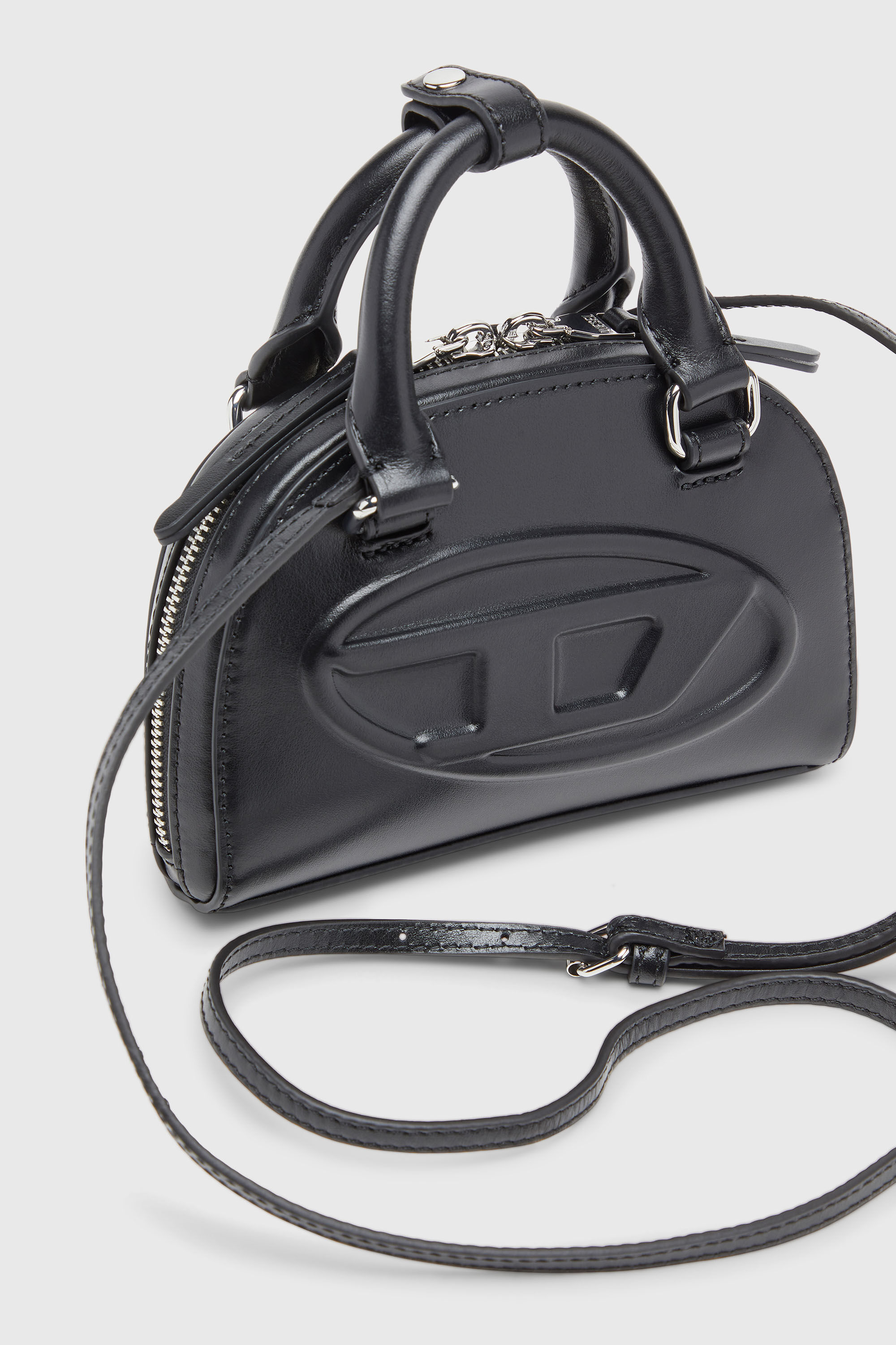 Diesel - 1DR DOME CROSSBODY XS, 1DR Dome-Borsa bowling slim in nappa Donna in Nero - 6