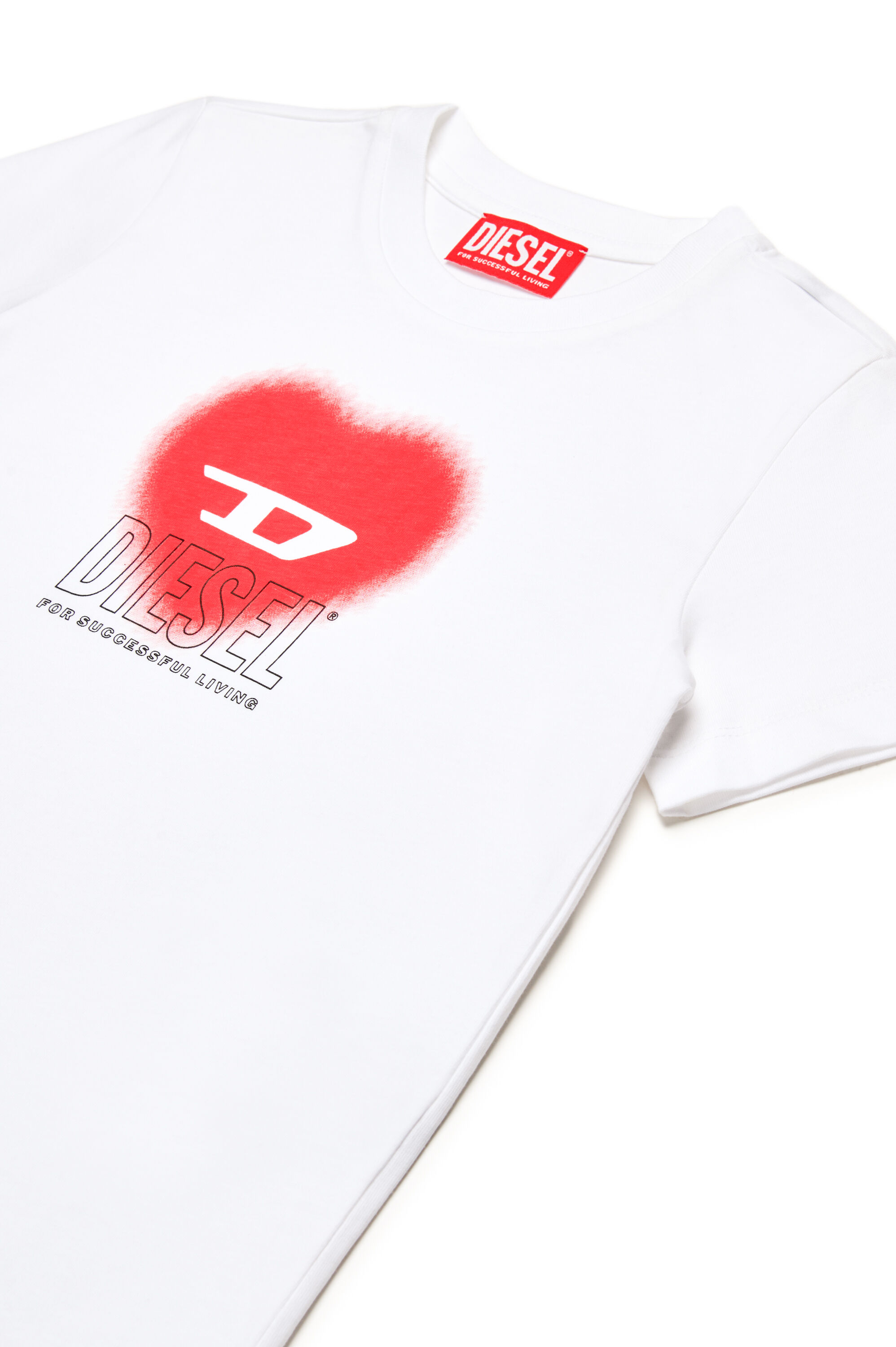 T-shirt con logo a cuore | Bianco | Bambina 4-16 ANNI | Diesel