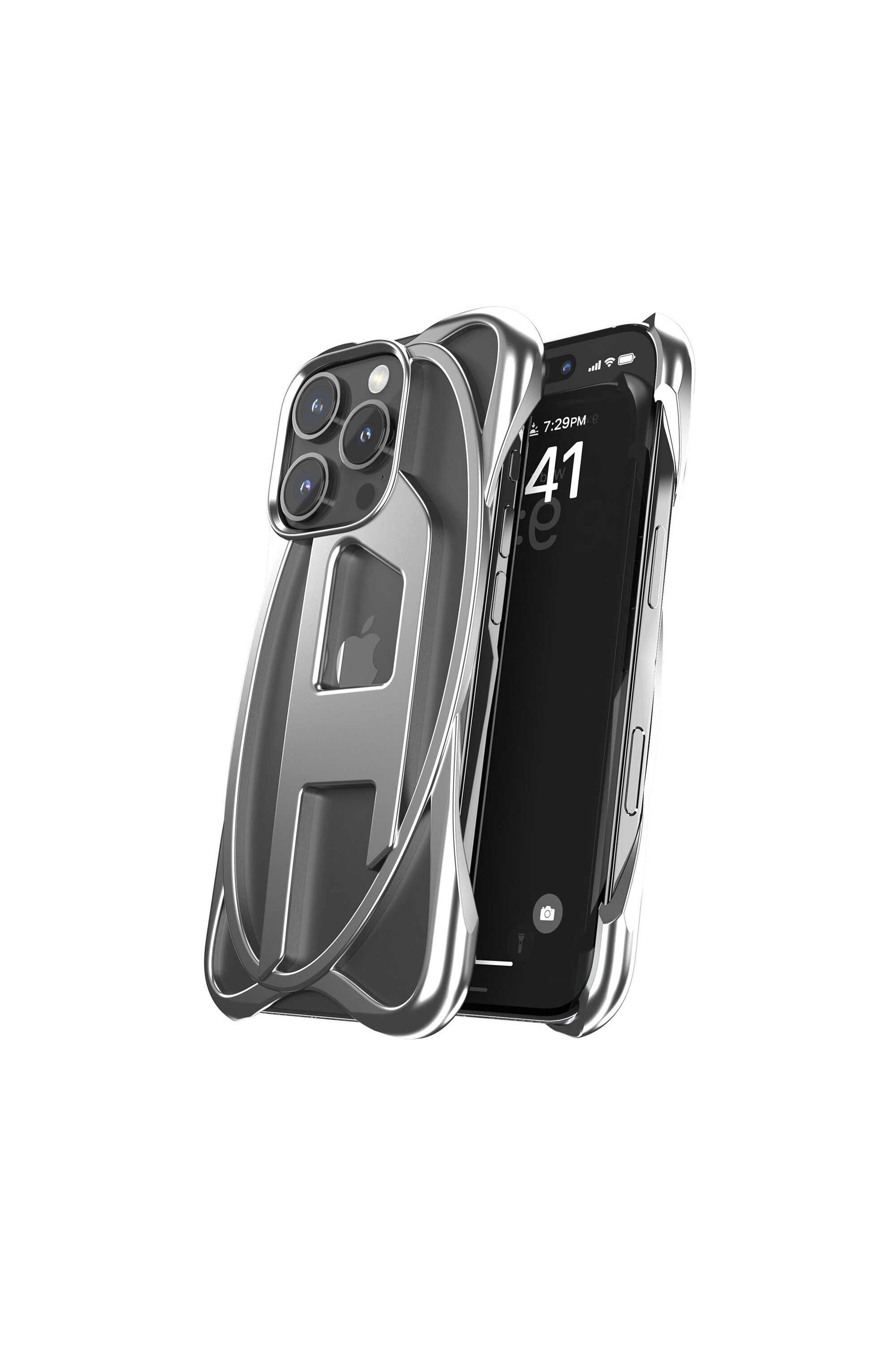 Diesel - 60207 MOULDED CASE, Cover Oval D per iP 16 Pro Unisex in Grigio - 2