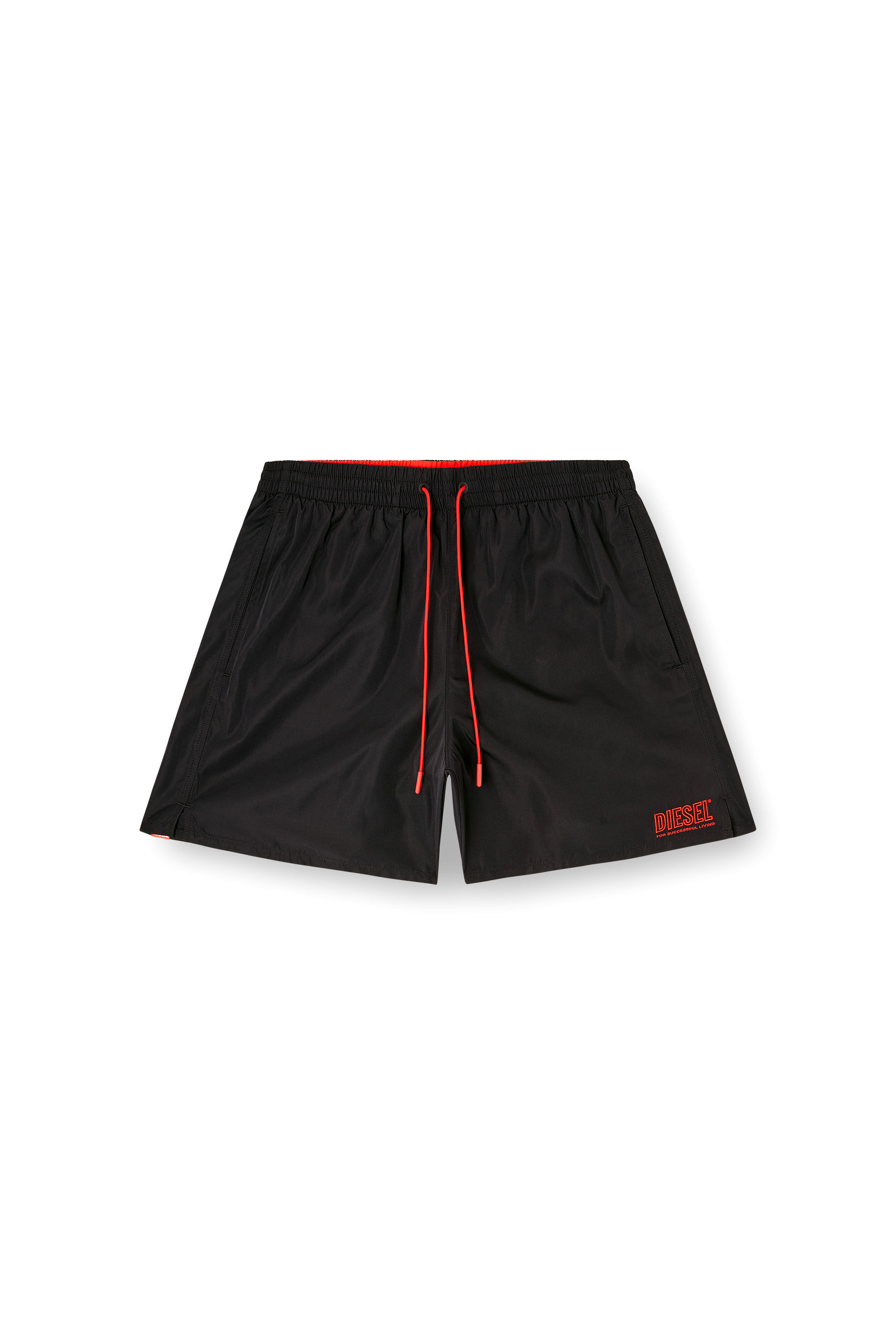 Diesel - SPORT-41-D-CORE, Shorts da nuoto con tasca con zip Uomo in Nero - 4