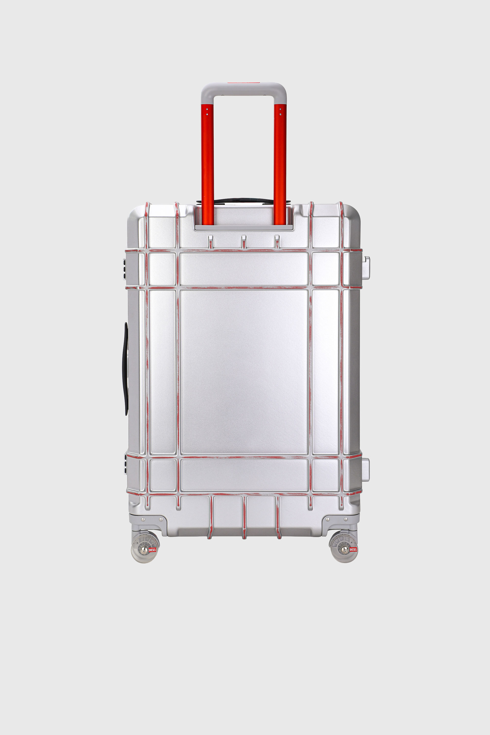 Diesel - DIESEL PC STRONG IMAGE TROLLEY- DSL003, Valigia resistente taglia L Unisex in Argento - 2