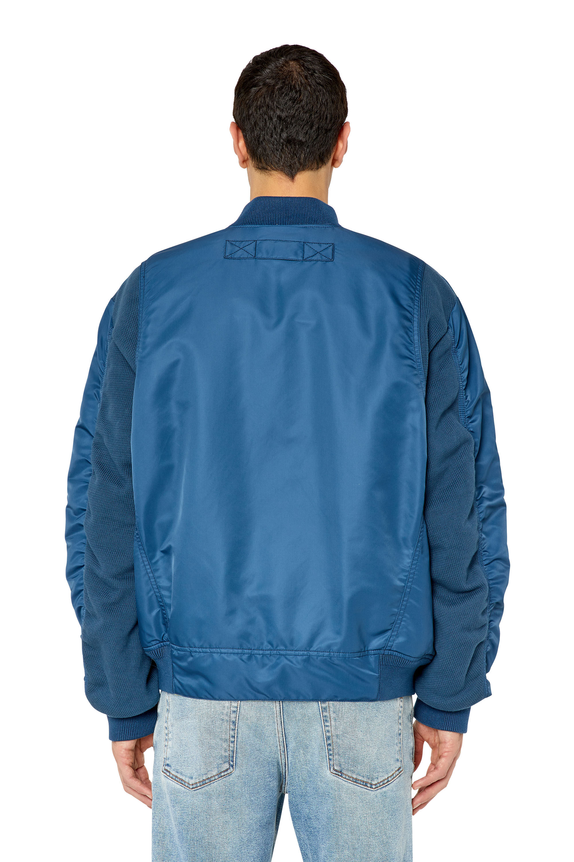 Diesel - J-MATT, Man's Reversible bomber in padded nylon in Blue - 4