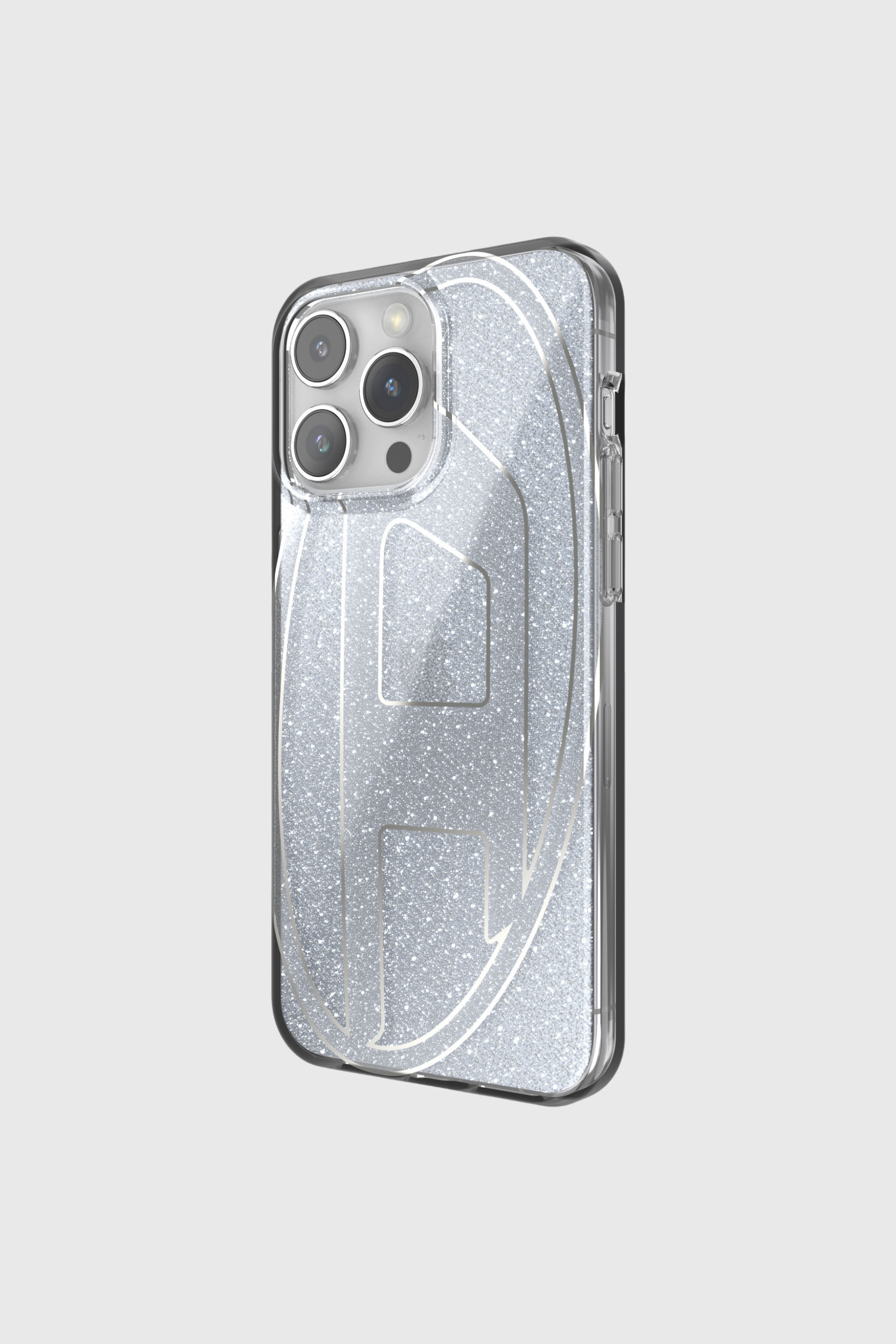 Diesel - 60033 AOP CASE, Cover glitterata per iP 15 Pro Max Unisex in Argento - 3