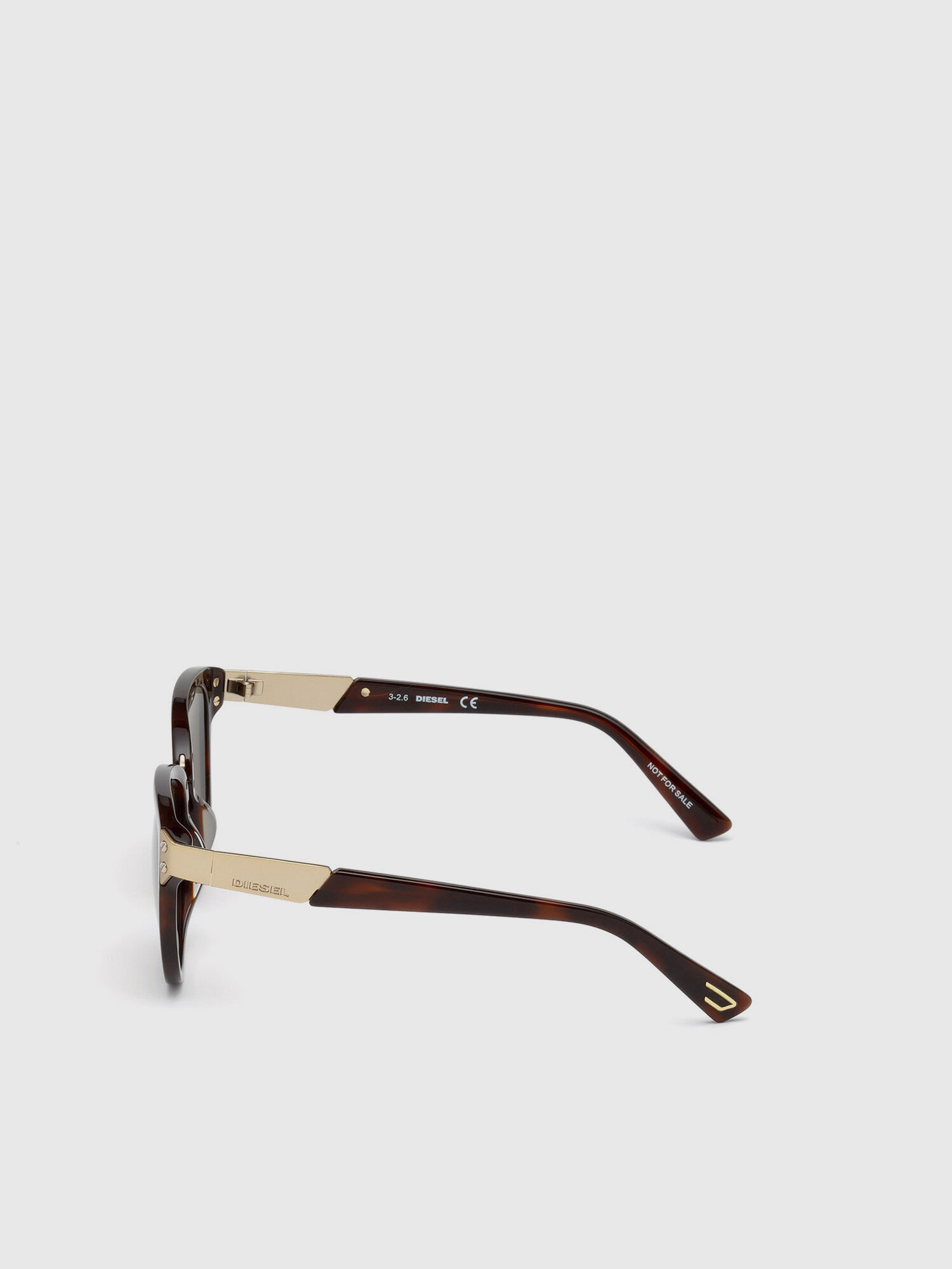 Diesel - DL0234, Occhiali iconici con inserti in metallo Donna in Marrone - 3