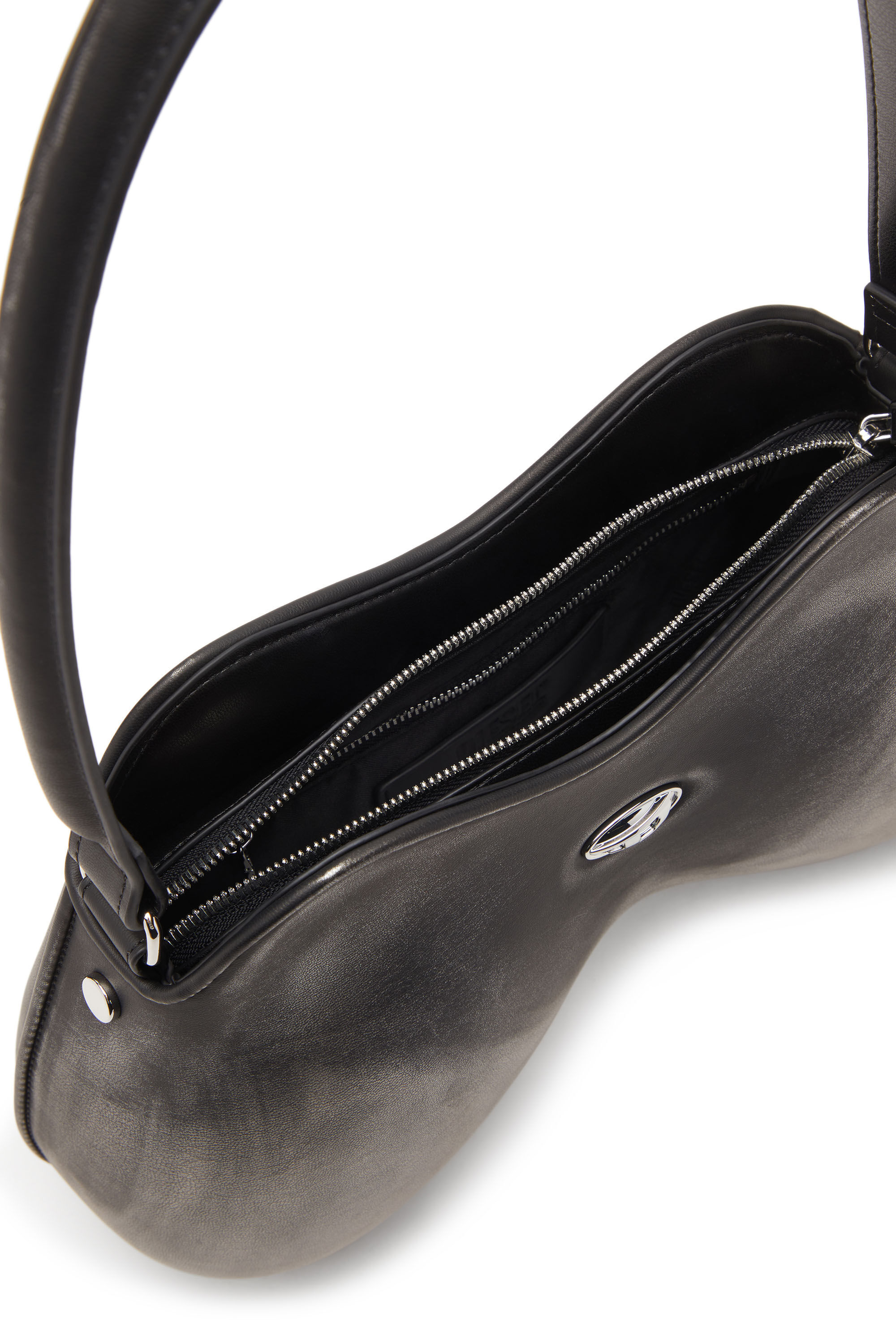 Diesel - DOUBLE-D SHOULDER, Double-D-Borsa da spalla in PU spazzolato Donna in Nero - 5