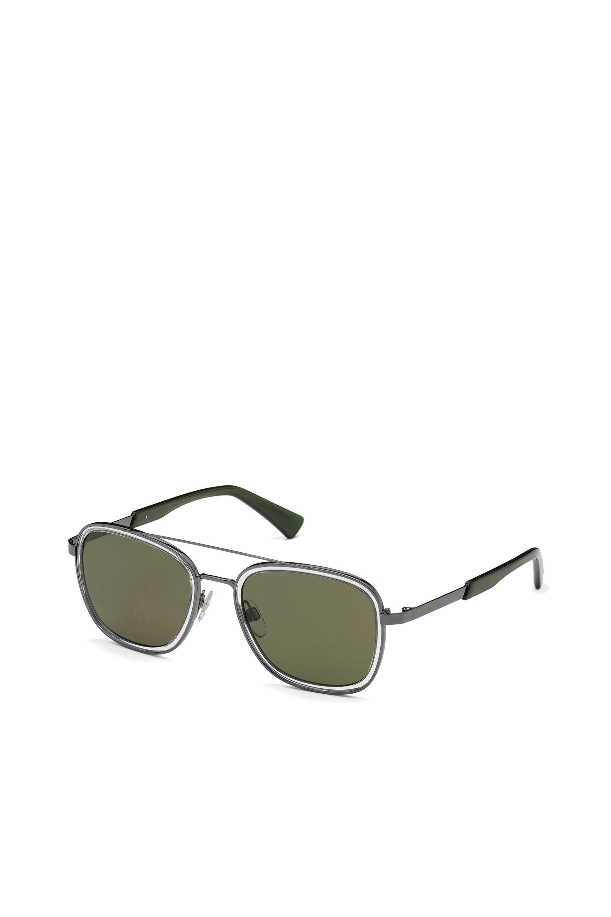 Diesel - DL0320, Occhiali navigator in metallo Uomo in Verde - 2