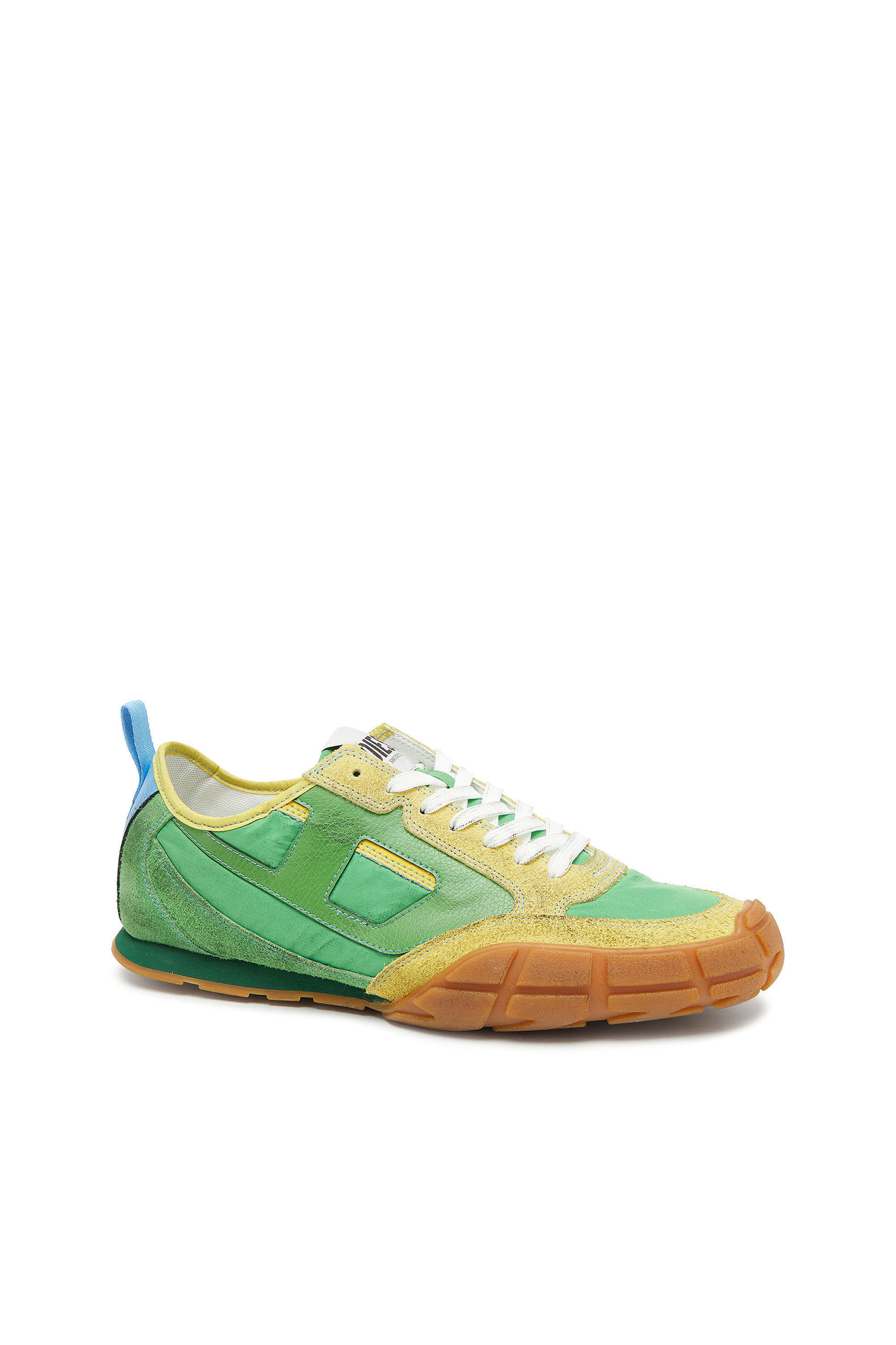 Diesel - S-PAGODHA LOW, S-Pagodha - Sneakers in pelle e nylon Uomo in Verde - 6