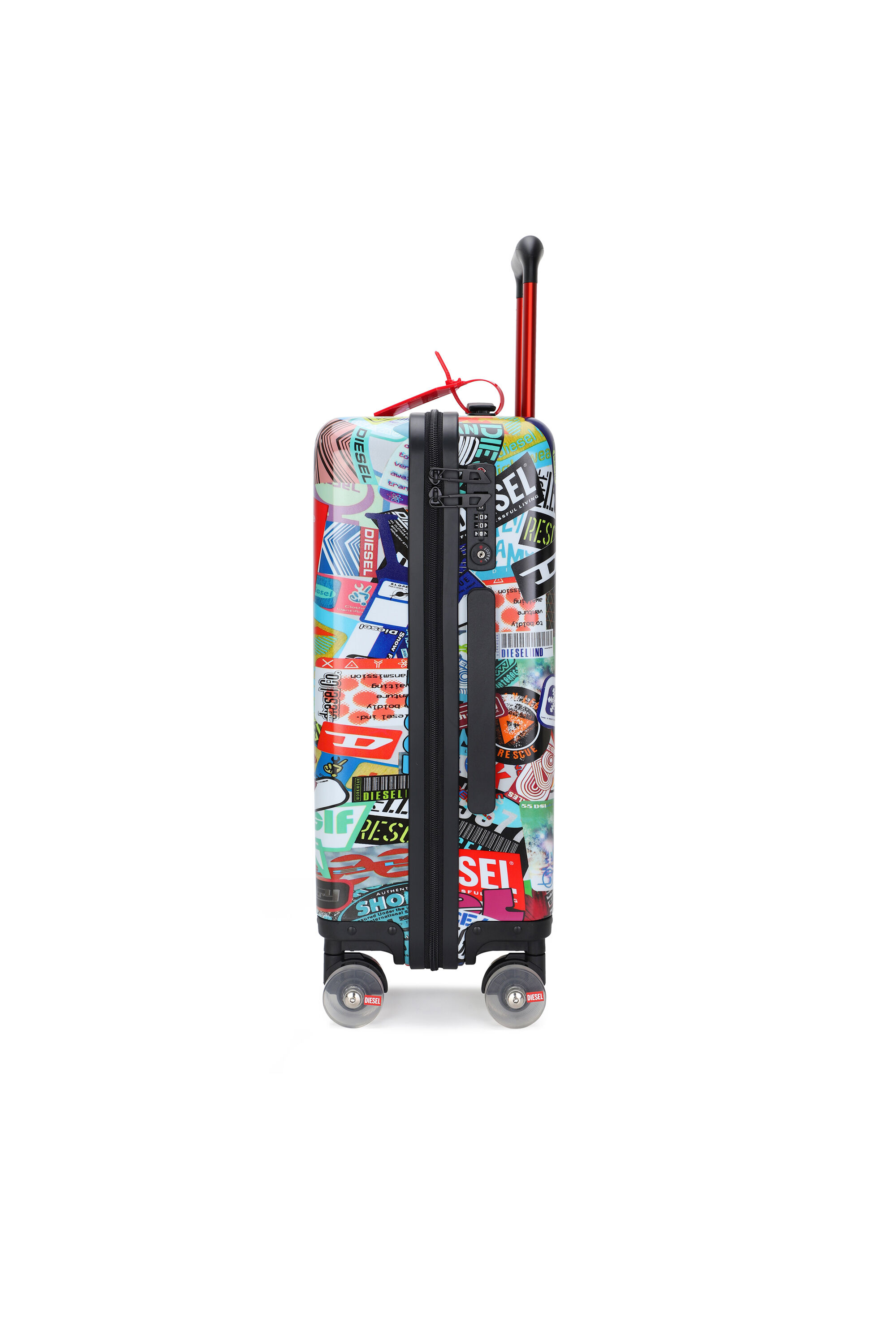 Diesel - DIESEL PC PRINTED TROLLEY-STICKERS- DSL0, Valigia stile sticker taglia S Unisex in Multicolor - 3