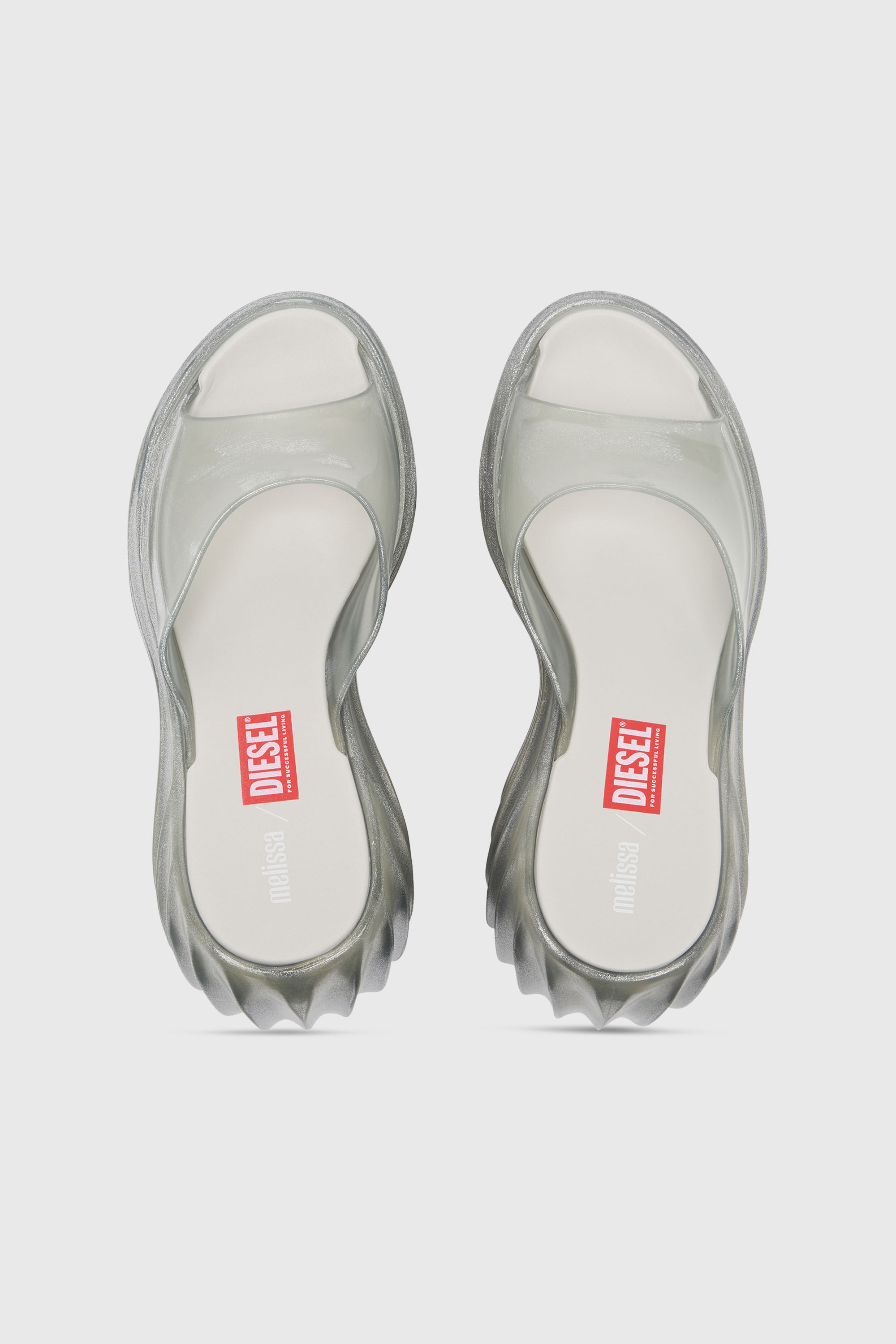 Diesel - MELISSA QUANTUM PLATFORM, Mule platform in Melflex&reg; Donna in Argento - 4