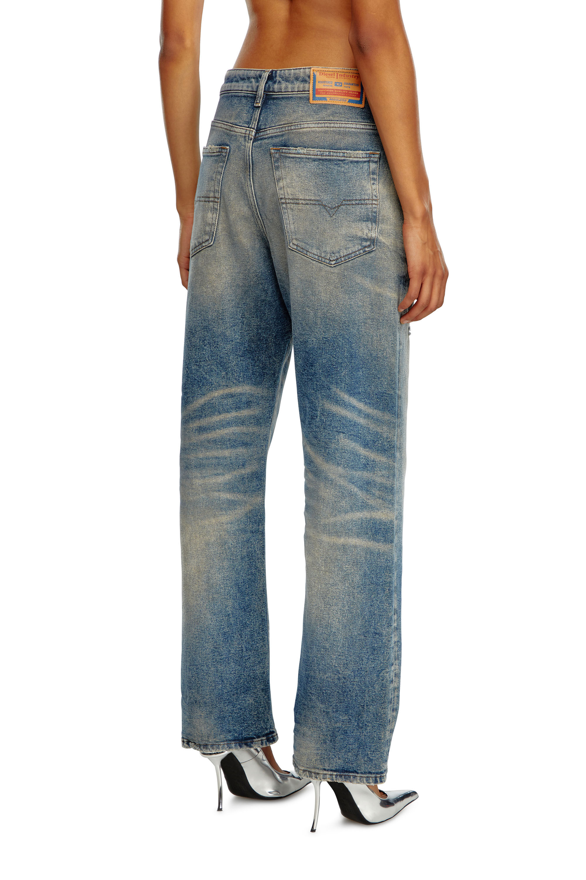 Diesel - Donna Straight Jeans 1999 D-Reggy 09K32, Blu medio - Image 4