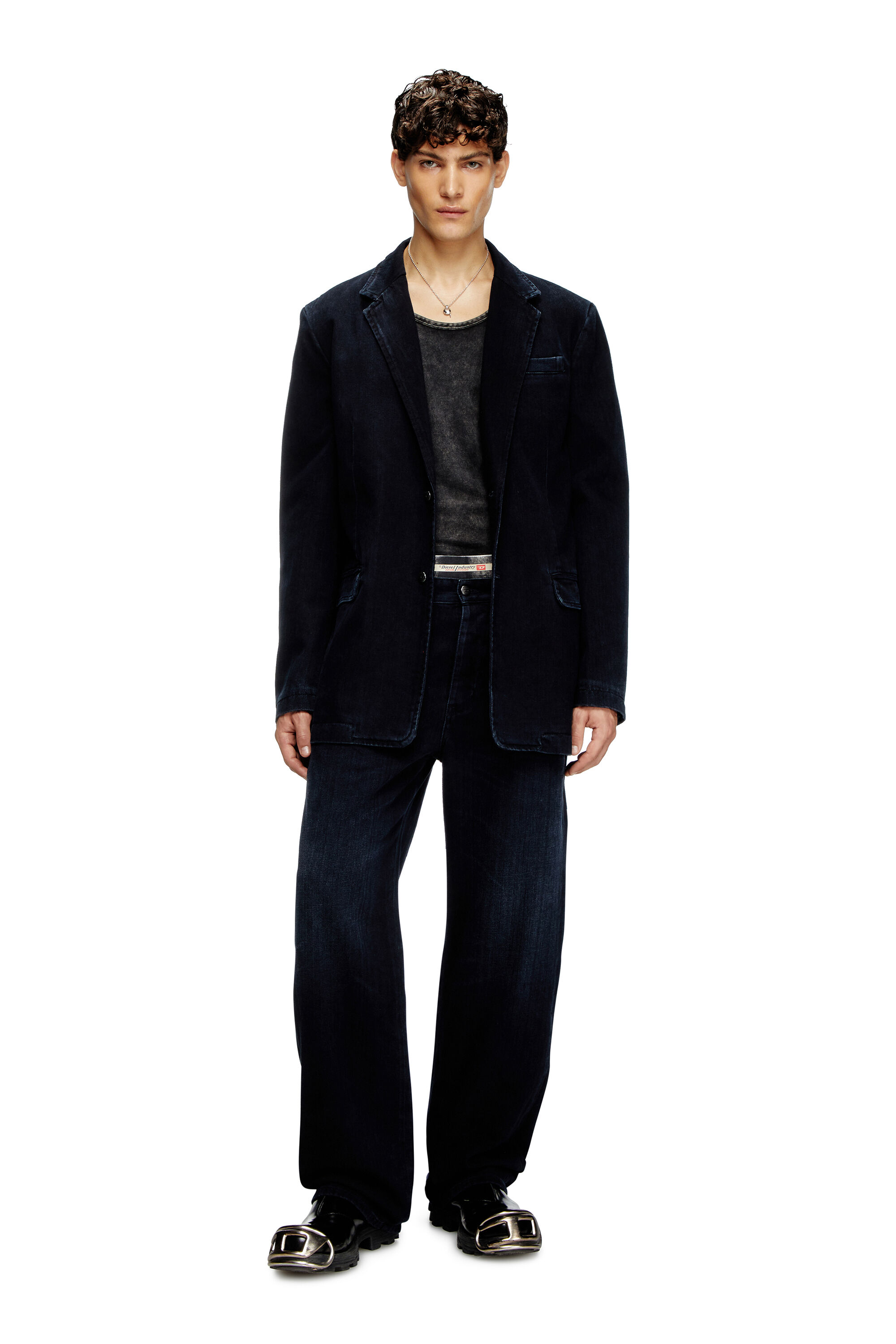 Diesel - D-REGER-D, Blazer in denim streaky Unisex in Blu - 1