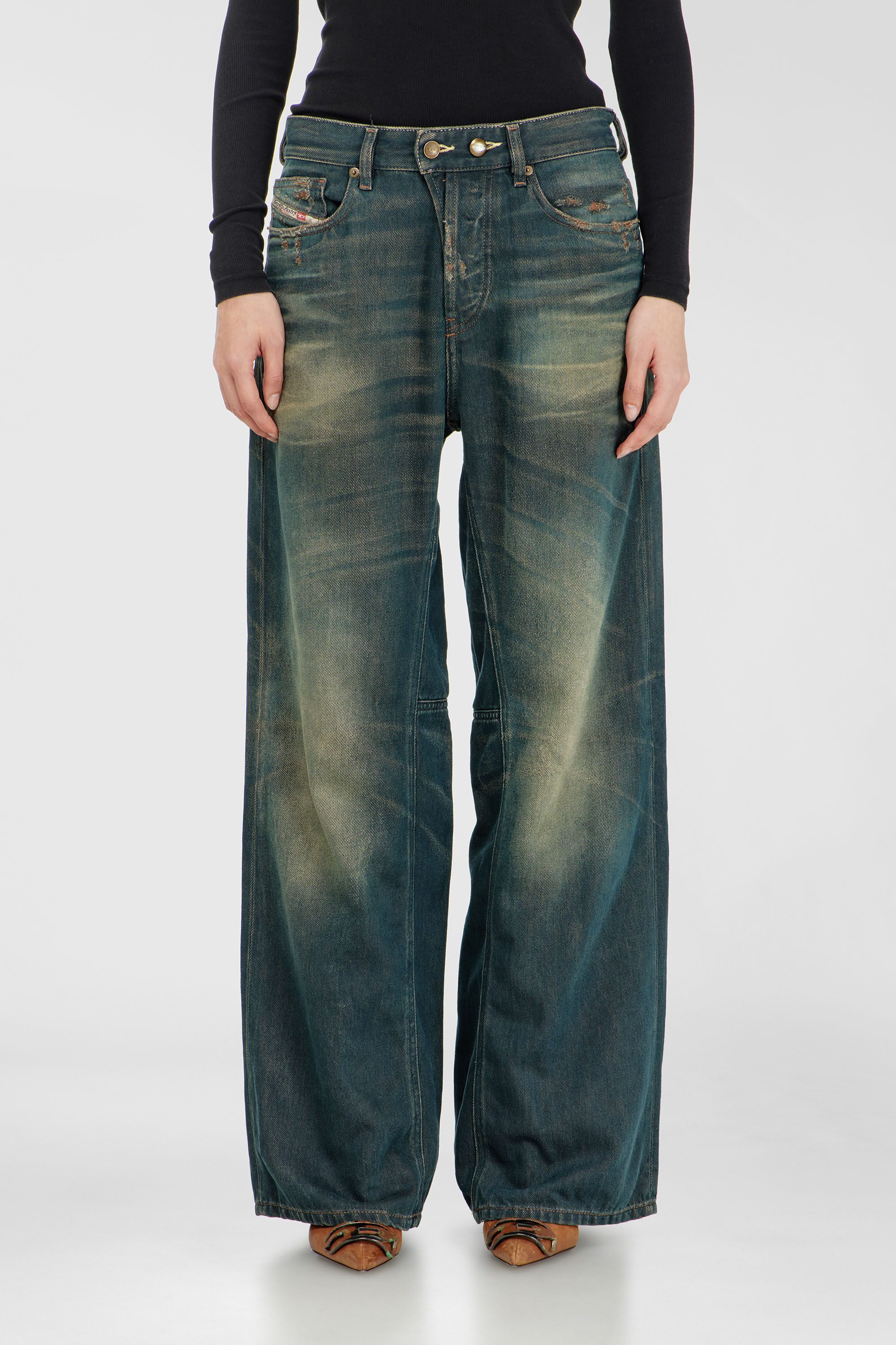 Diesel - Relaxed Jeans 1996 D-Sire 09P85 Donna, Blu Scuro - Image 4